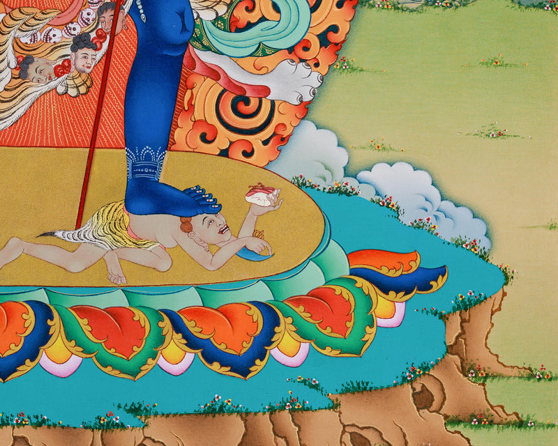 Heruka Manifestation: 12-Armed Chakrasamvara Thangka Print | Divine Yidam