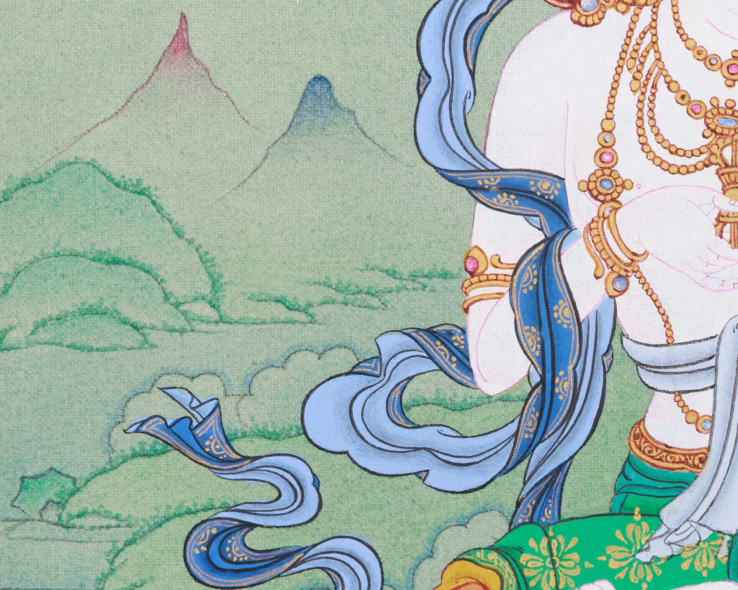 Dorje Sempa, Vajrasattva Thangka | Symbols of Transformation and Spiritual Cleansing