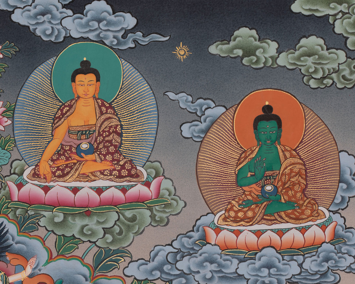 White Tara Buddhist Painting | Sacred Art of Compassion and Longevity