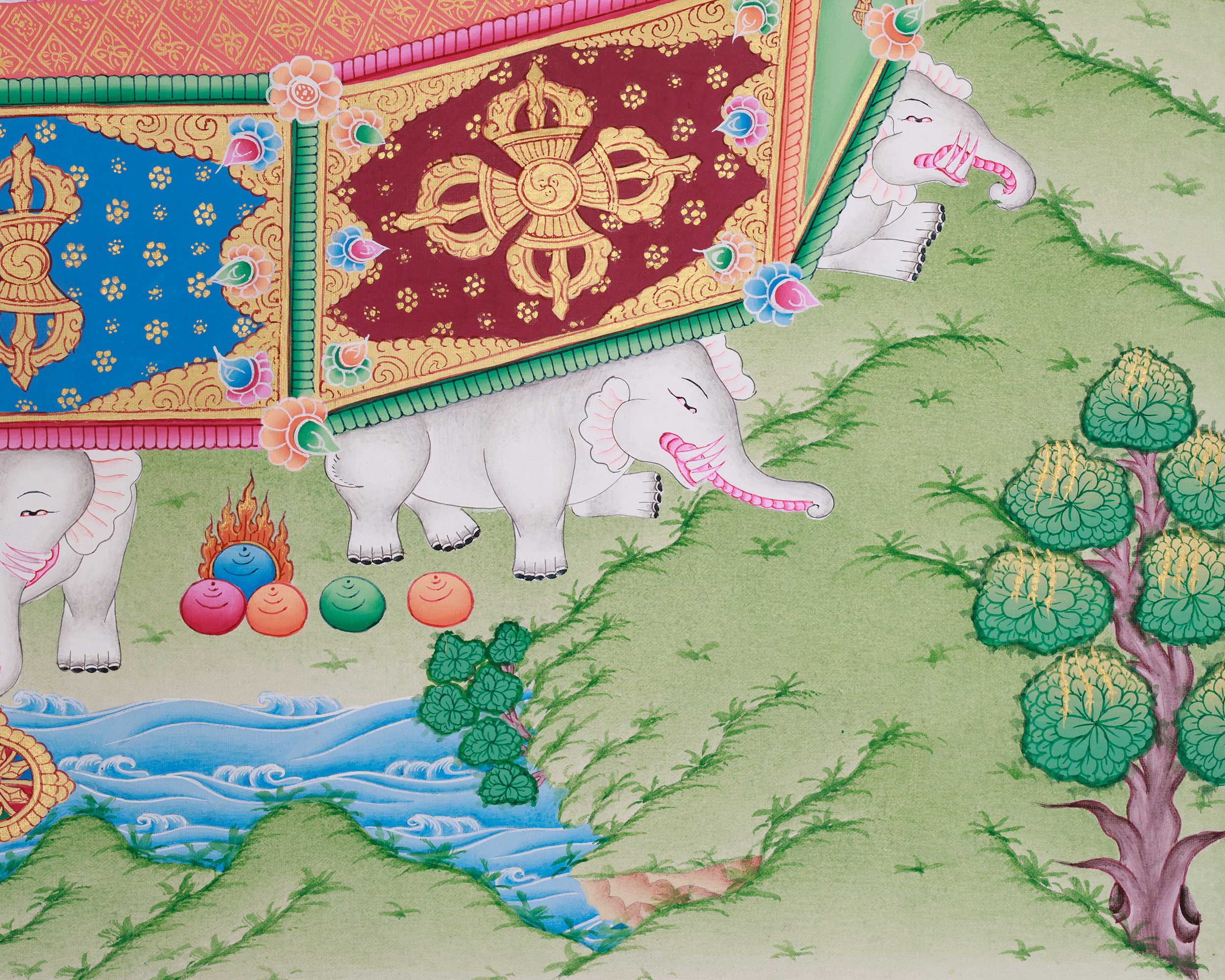 Vajrasattva Buddha Thangka | A Sacred Representation of Purification and Enlightenment