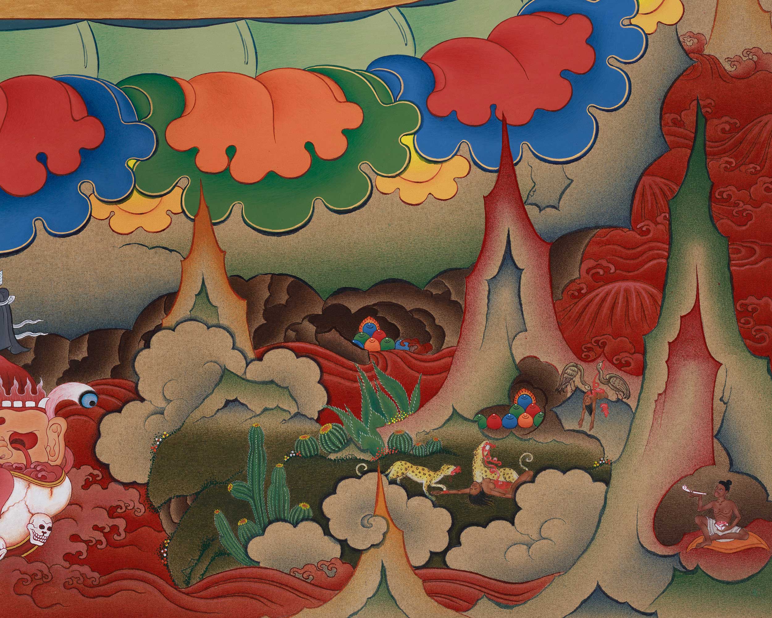 Mahakala Bernagchen Painting | A Premium Thangka of the Wrathful Protector and Guardian