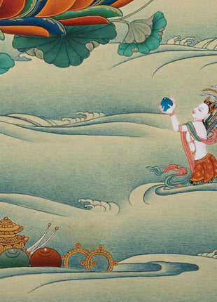 Chenrezig Thangka Print | Bodhisattva Canvas Print With High-quality Giclee