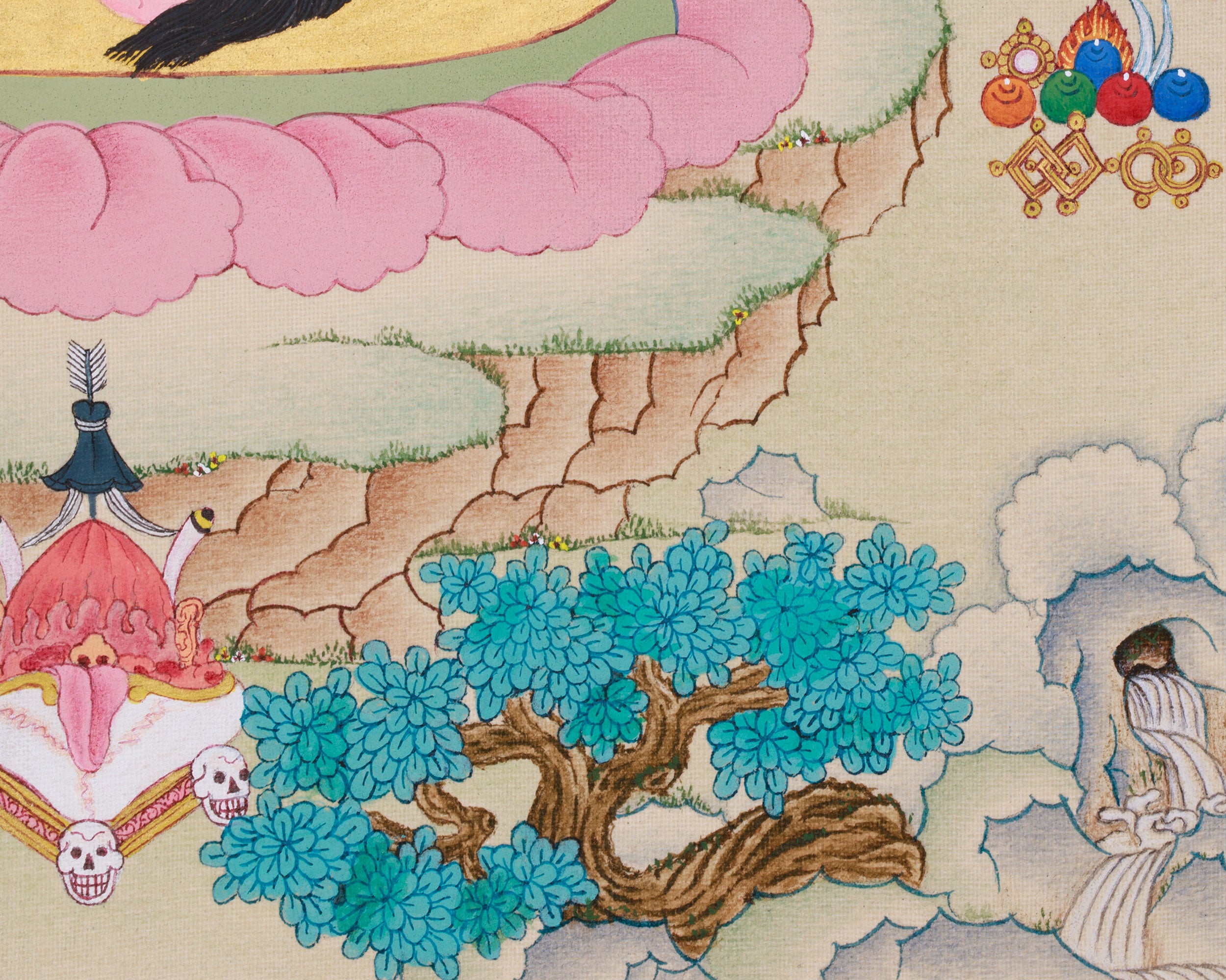 Hand-Painted Wrathful Vajravarahi Thangka | The Powerful Goddess of Transformation