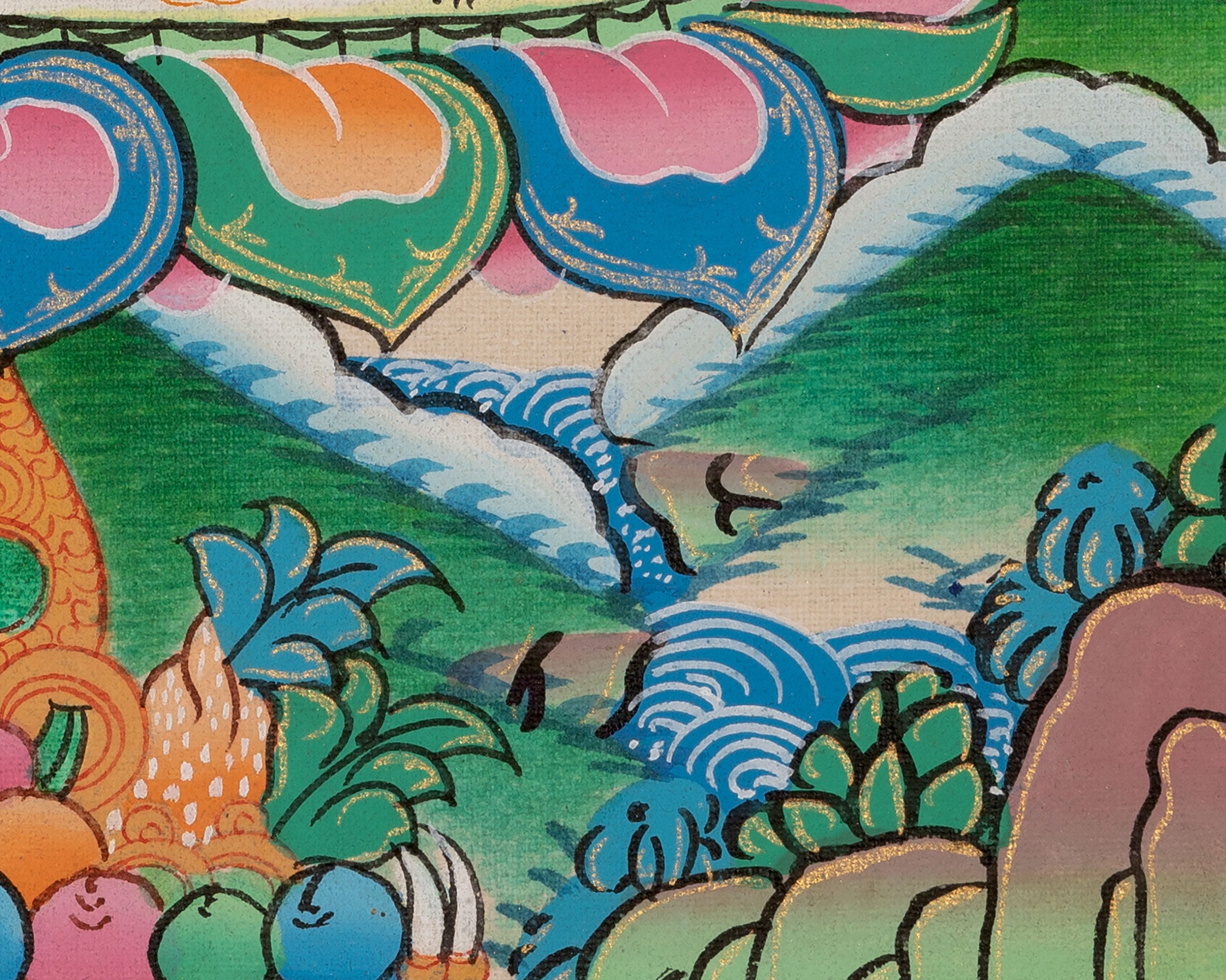Wealth Deity Namtoshe Thangka | Guardian of Prosperity and Abundance