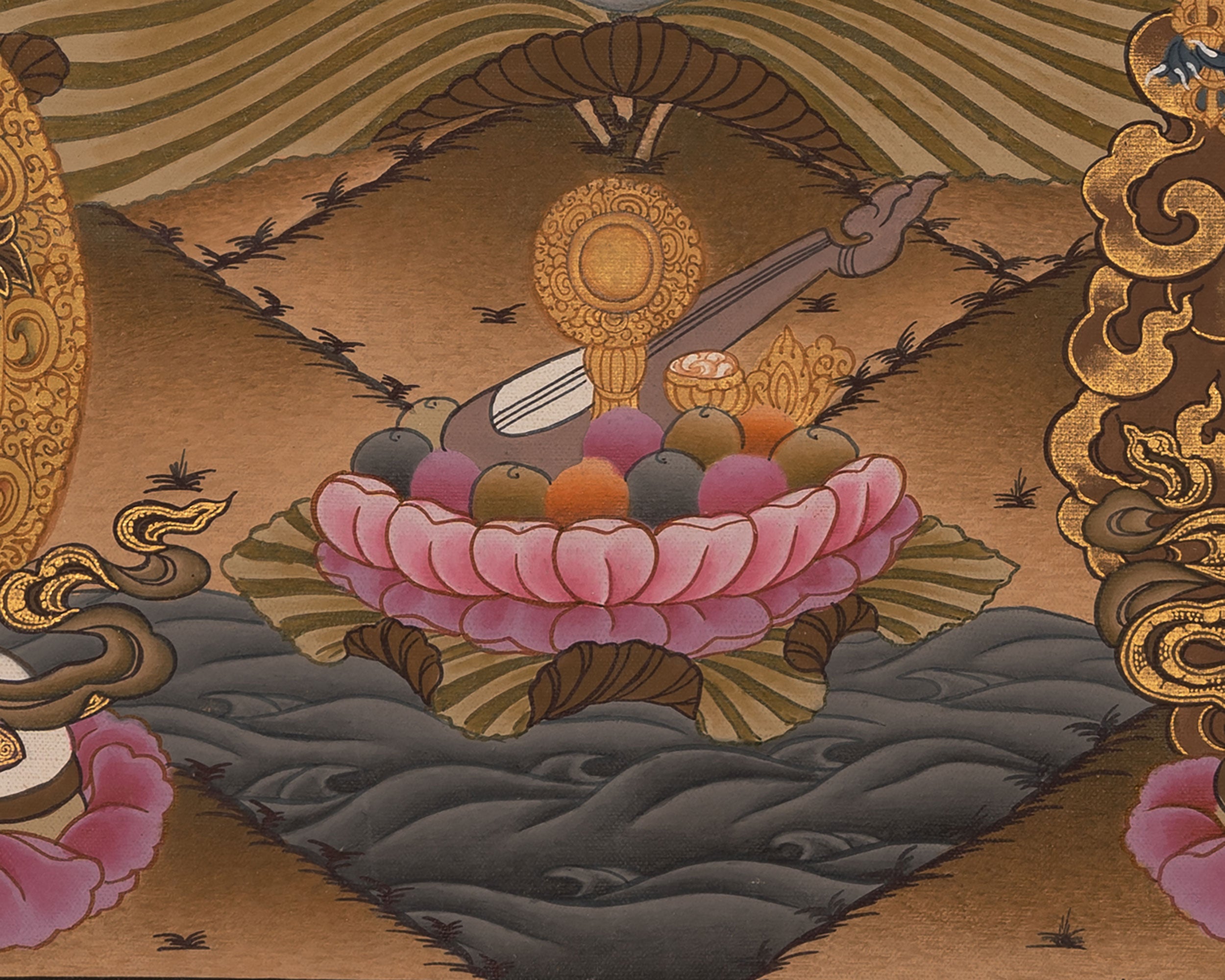 4Armed Chengrezig Thangka | Traditional Buddhist Painting