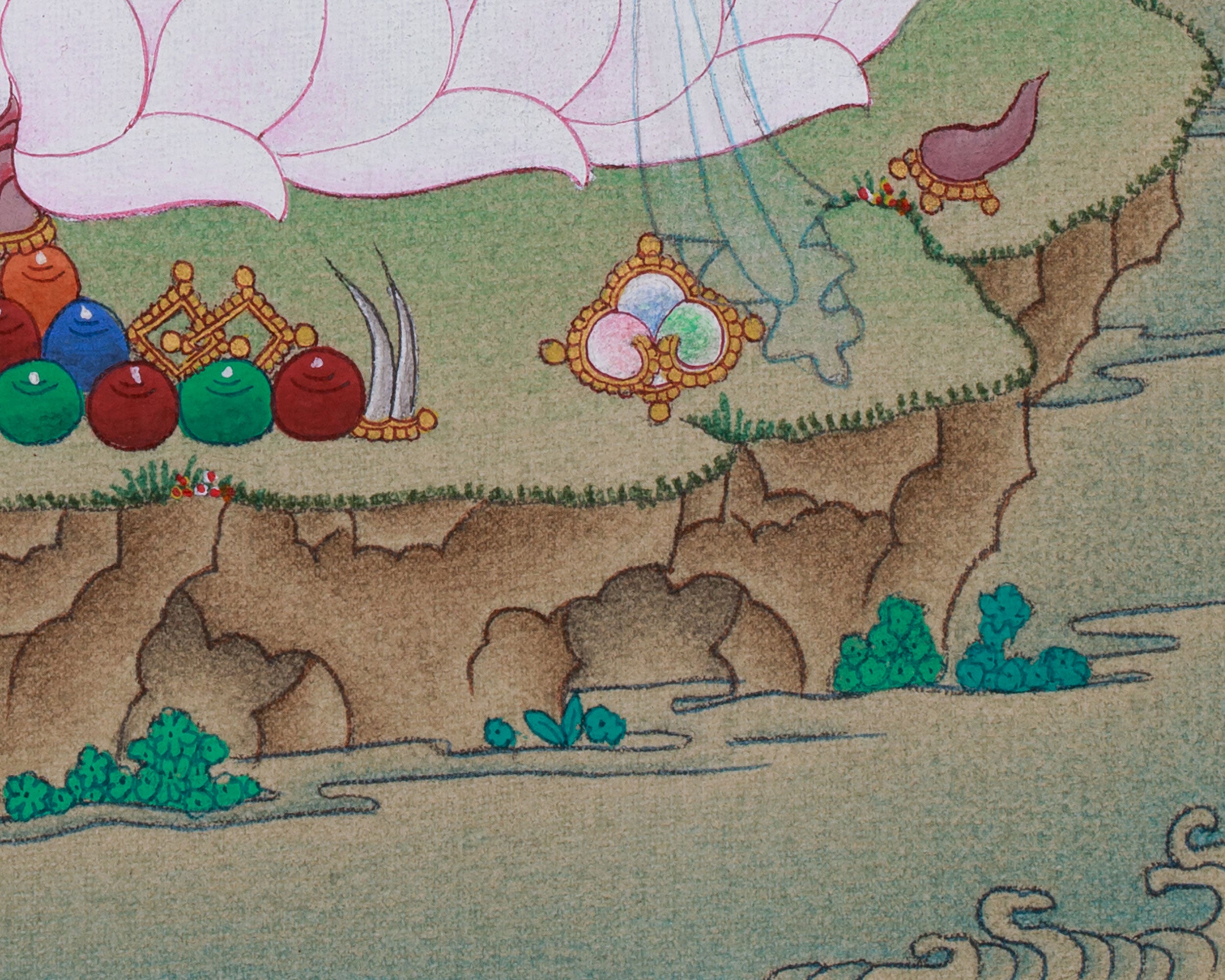 Divine Four-Armed Chenrezig Thangka | A Sacred Symbol of Compassion