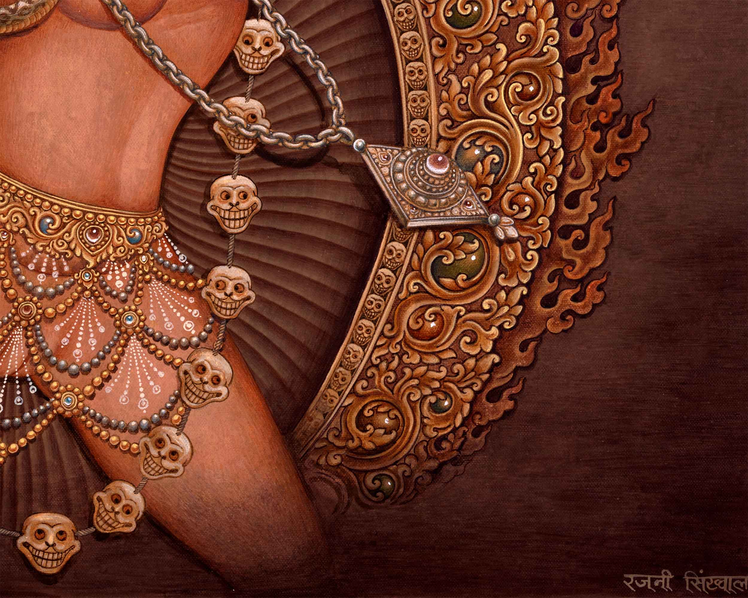 Goddess of Wisdom: Vajrayogini Thangka Print | Traditional Wall Decors