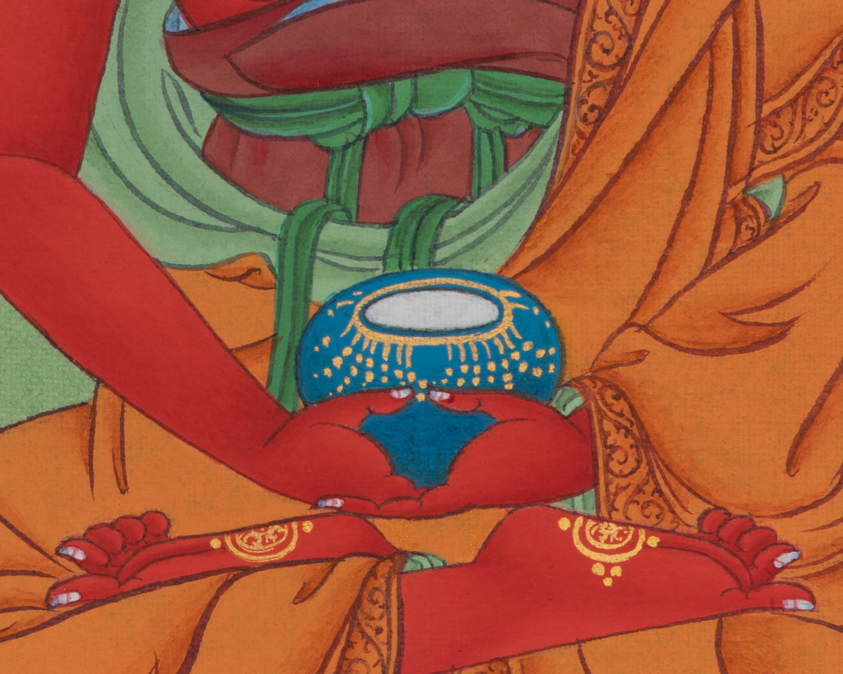 Divine Amitabha Buddha Thangka | The Pure Land Deity | Infinite Light