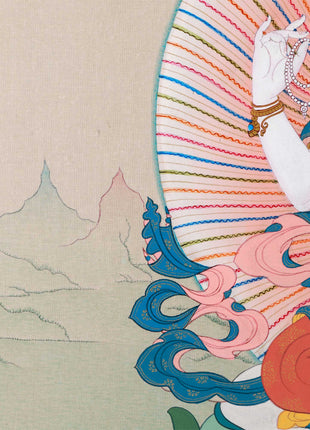 Chenresig with Vajrapani and Manjushri Thangka Print