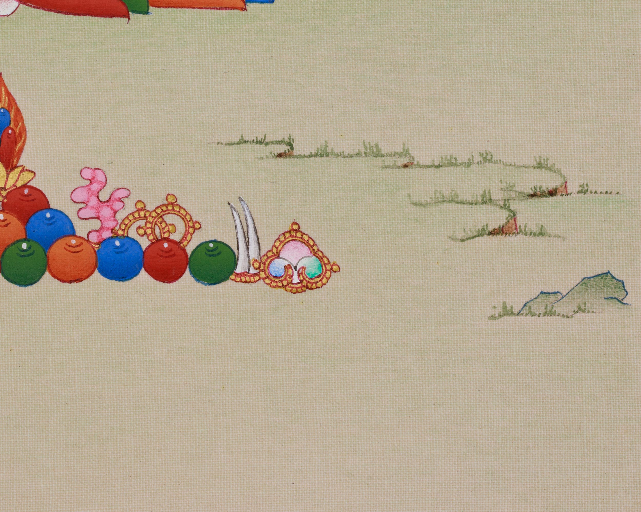 Handmade Vajrasattva Thangka | The Bodhisattva of Purification and Spiritual Transformation