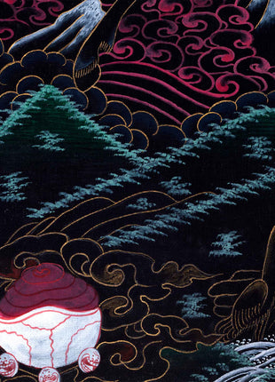 Divine Wrathful Palden Lhamo Thangka Print | Himalayan Artwork | Wall Decorative Art