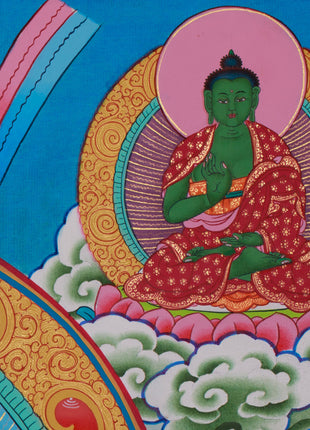 Five Wisdom Buddhas Thangka | Sacred Tibetan Art of Enlightenment & Transformation