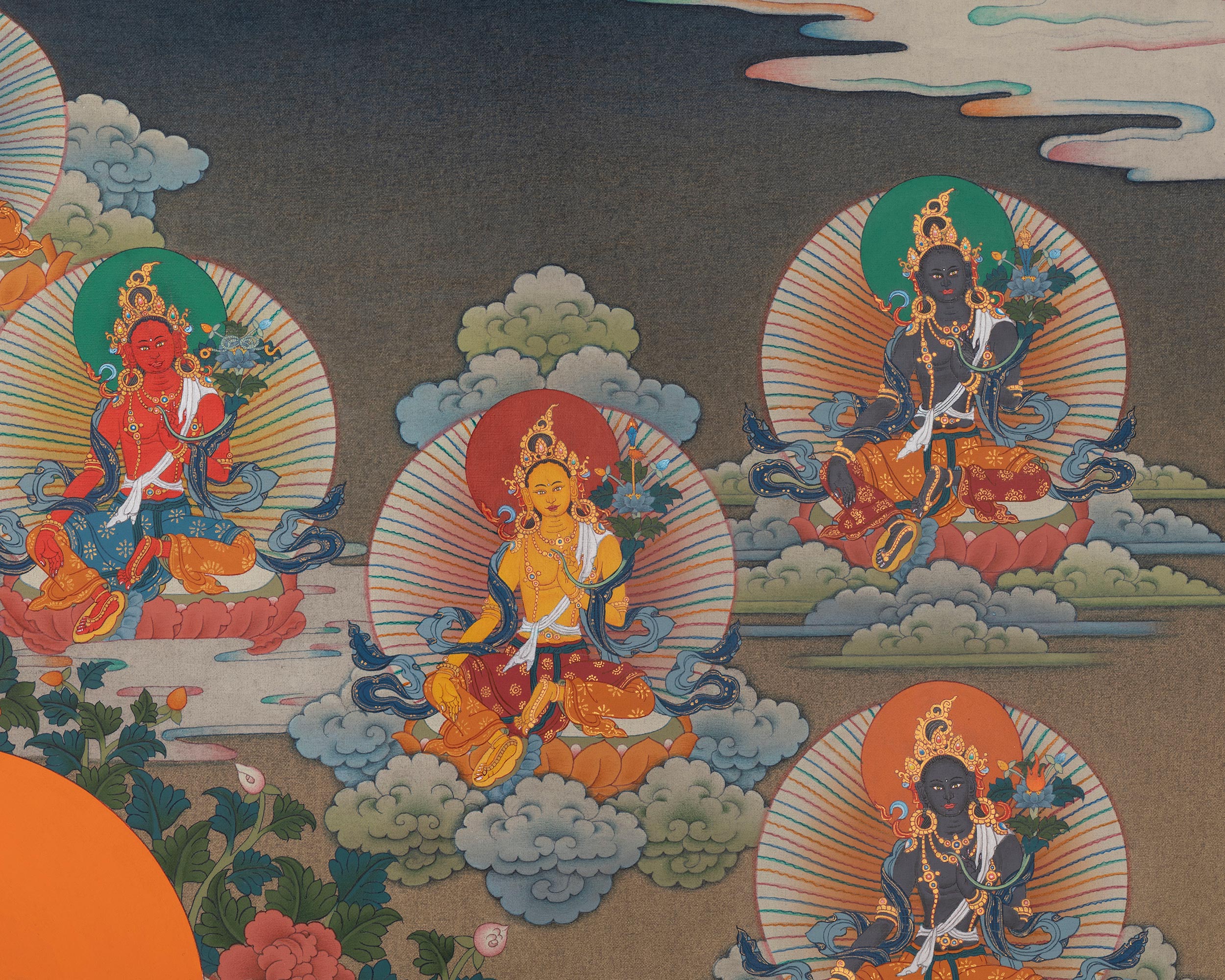 21 Tara Healing Artwork | Tara Manifestation Sacred Thangka | Compassionate Goddess