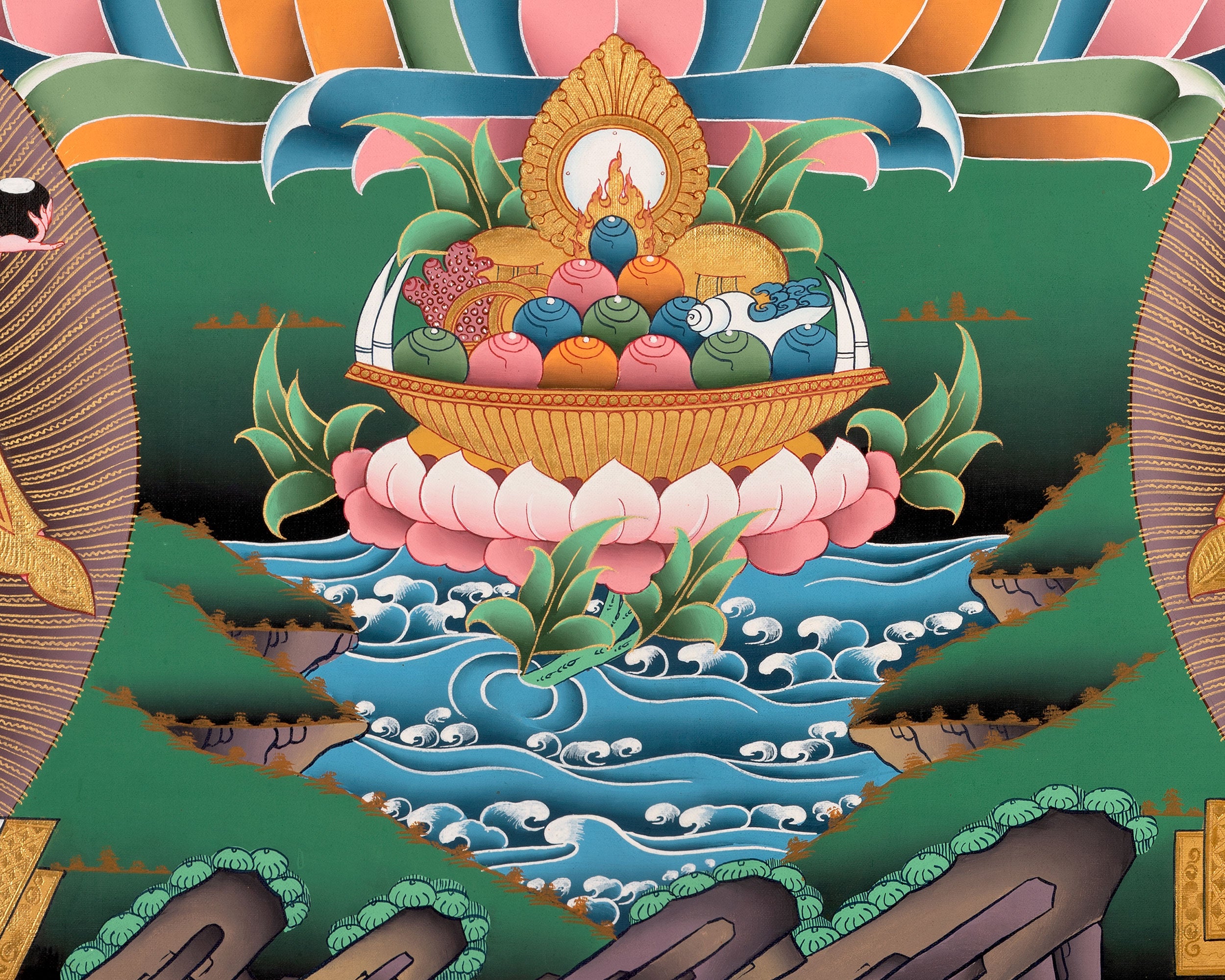 Religious Shakyamuni Buddha Thangka  | Buddhist Art | Wall Decors