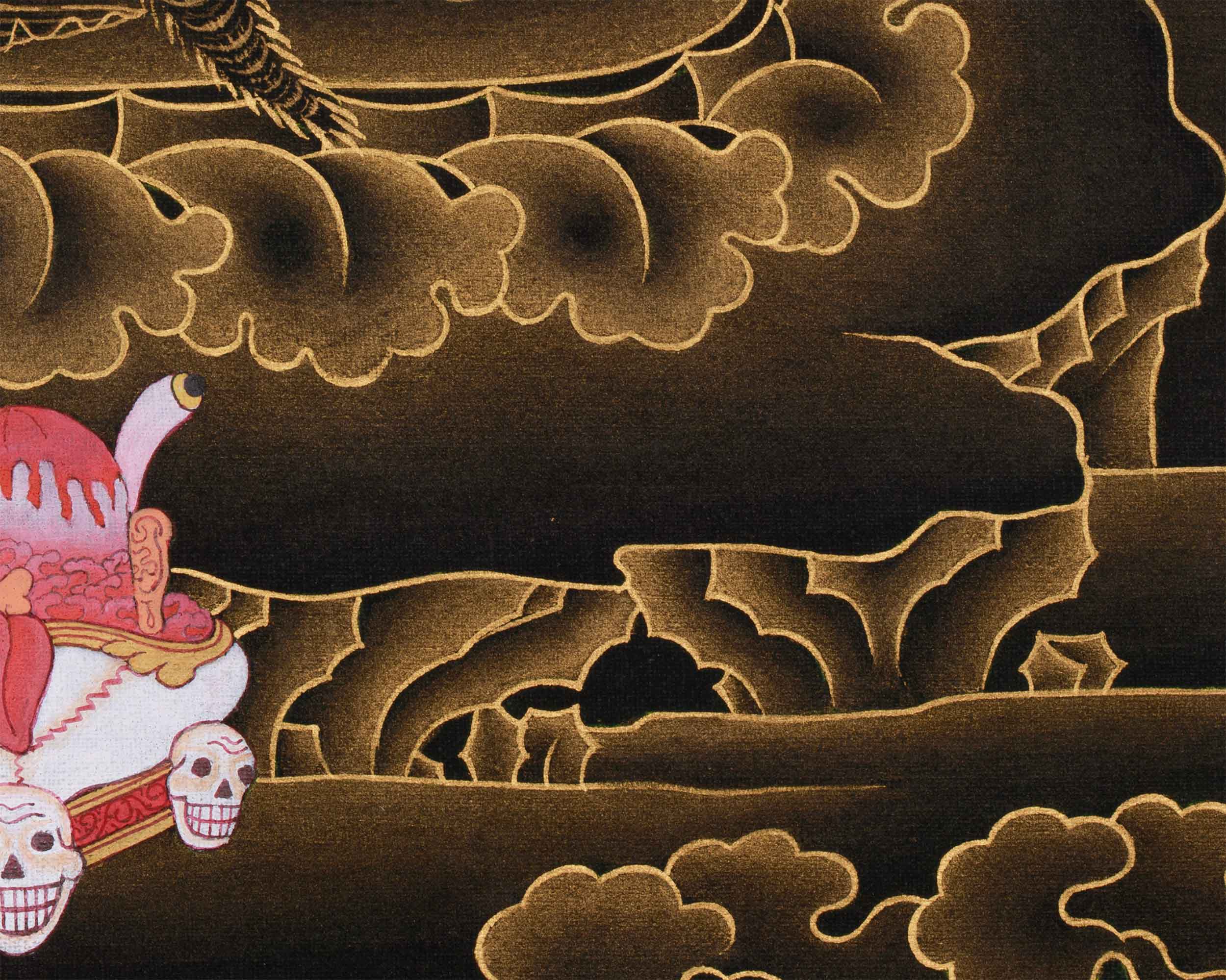 Original Dharma Protector Vajrapani Thangka | The Bodhisattva of Strength and Courage