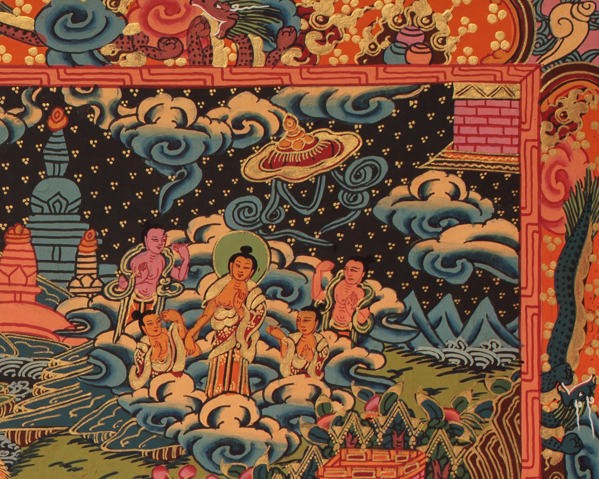 Authentic Buddha Life Story Thangka | Shakyamuni Buddha’s Path to Enlightenment