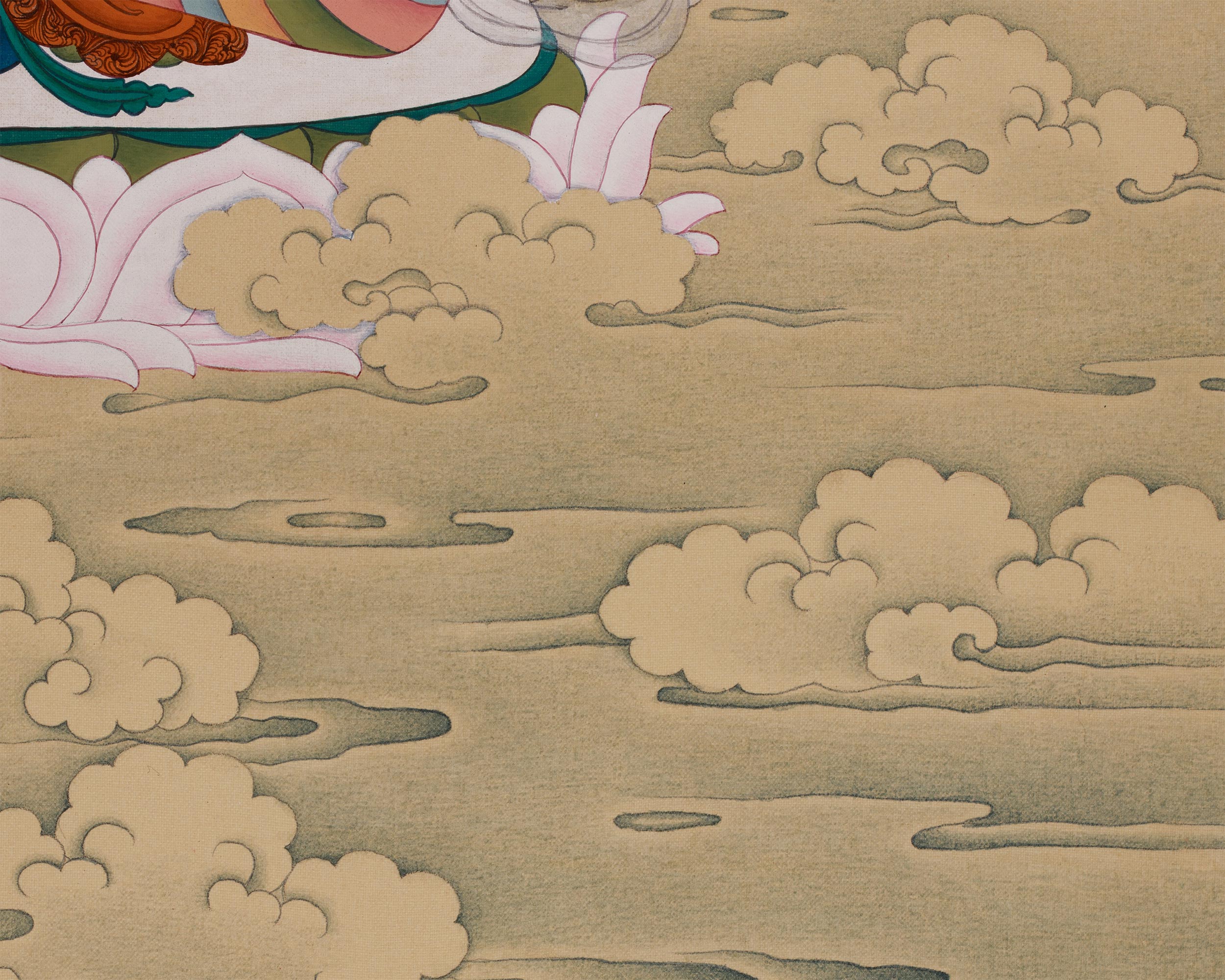 Dorje Sempa, Tibetan Buddha of Purification | Thangka of Vajrasattva | Lhasa Stone and Gold