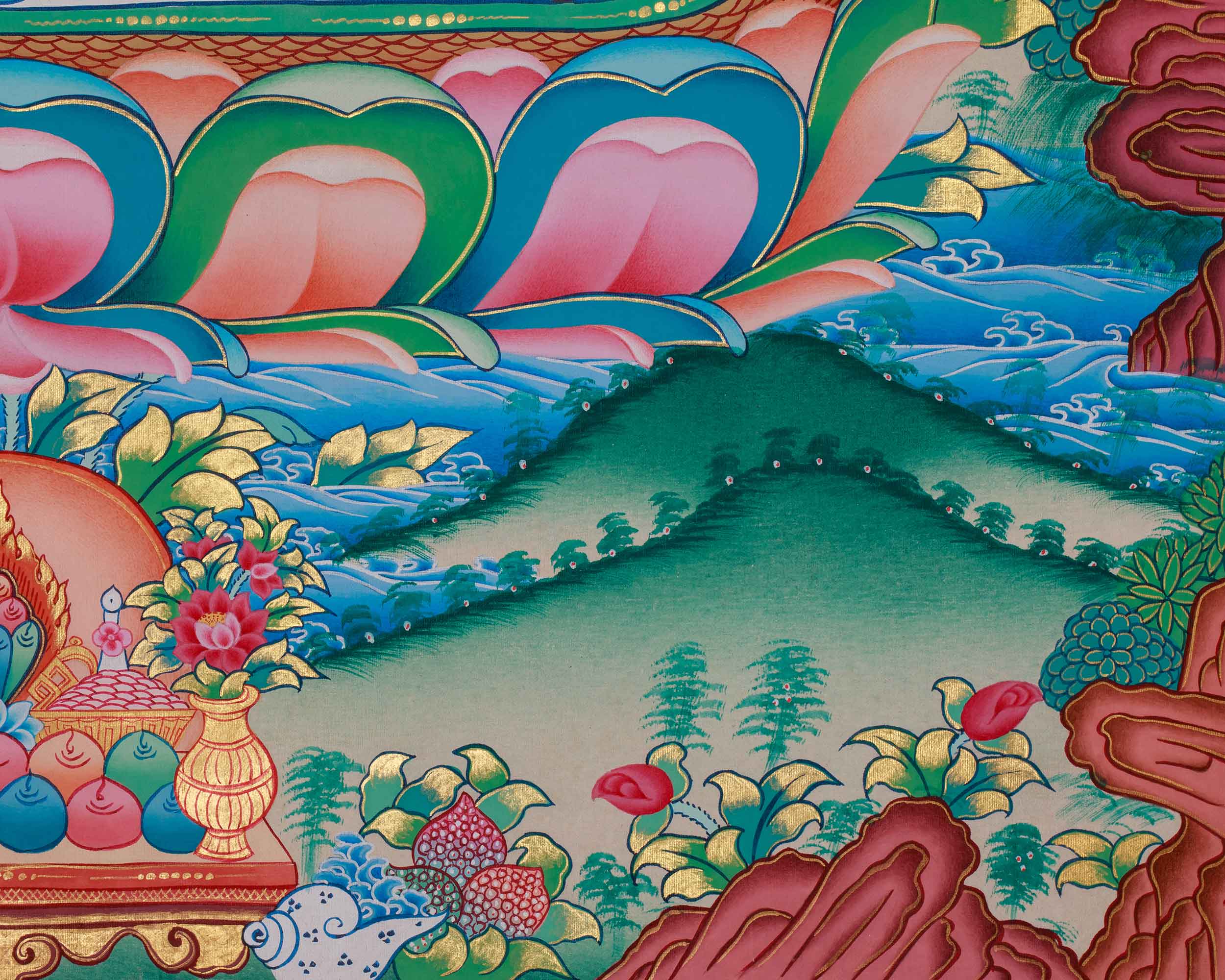 Traditional Thangka of White Tara | Healing and Longevity Deity