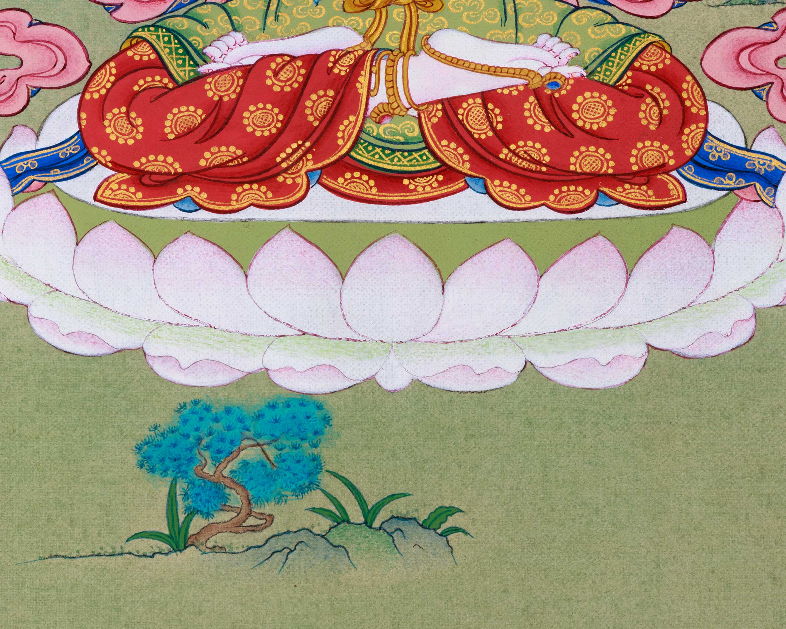 Small 13inched Thangka of Chenresig