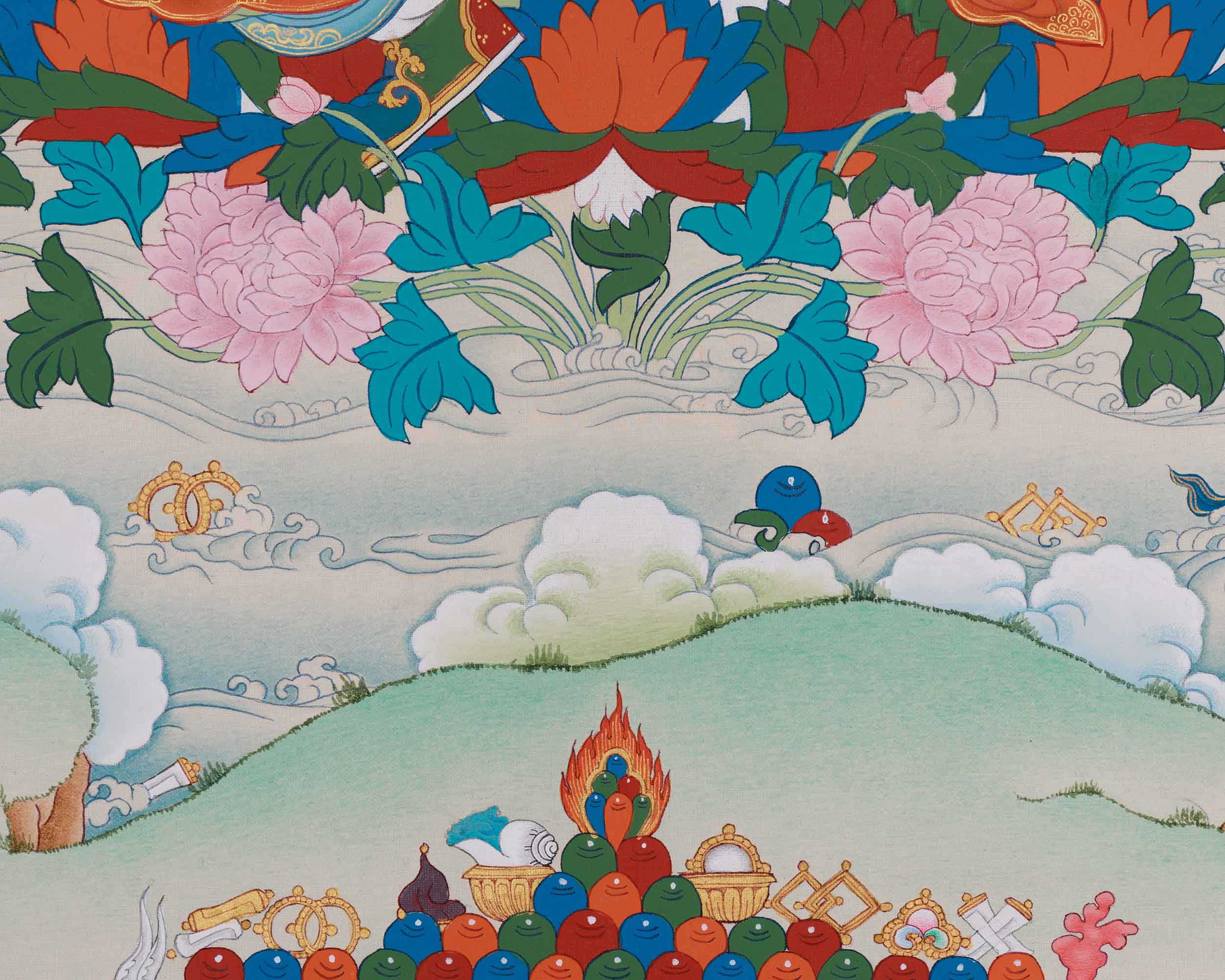 Lotus-Born Master Guru Rinpoche Thangka | Guru Padmasambhava