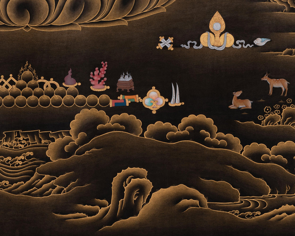 Two Armed Chenrezig with Amitabha Buddha | Revered Embodiment of Boundless Compassion