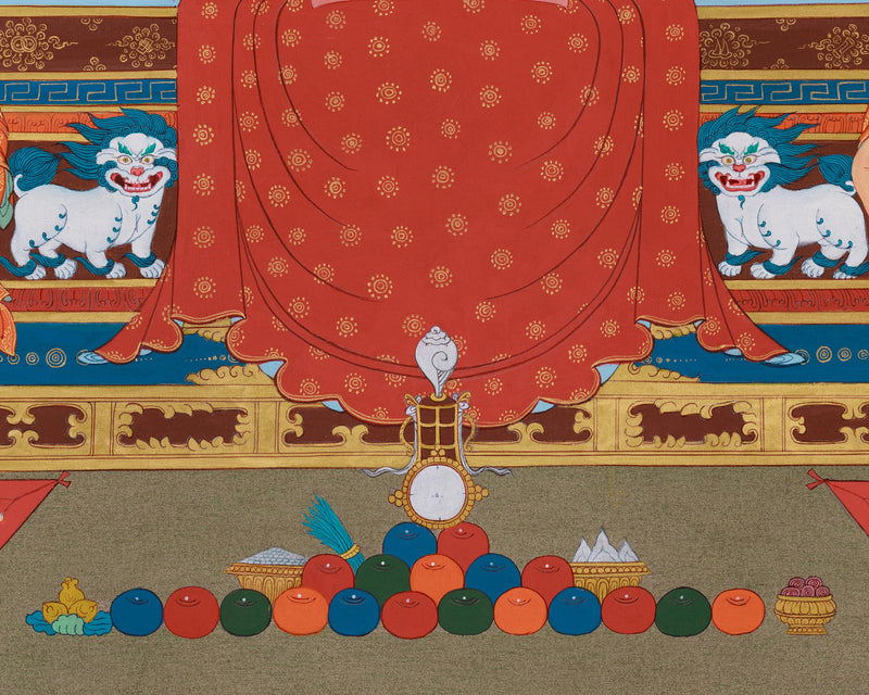 The Awakened One - Siddhartha Gautama and His Disciples, Tibetan Thangka