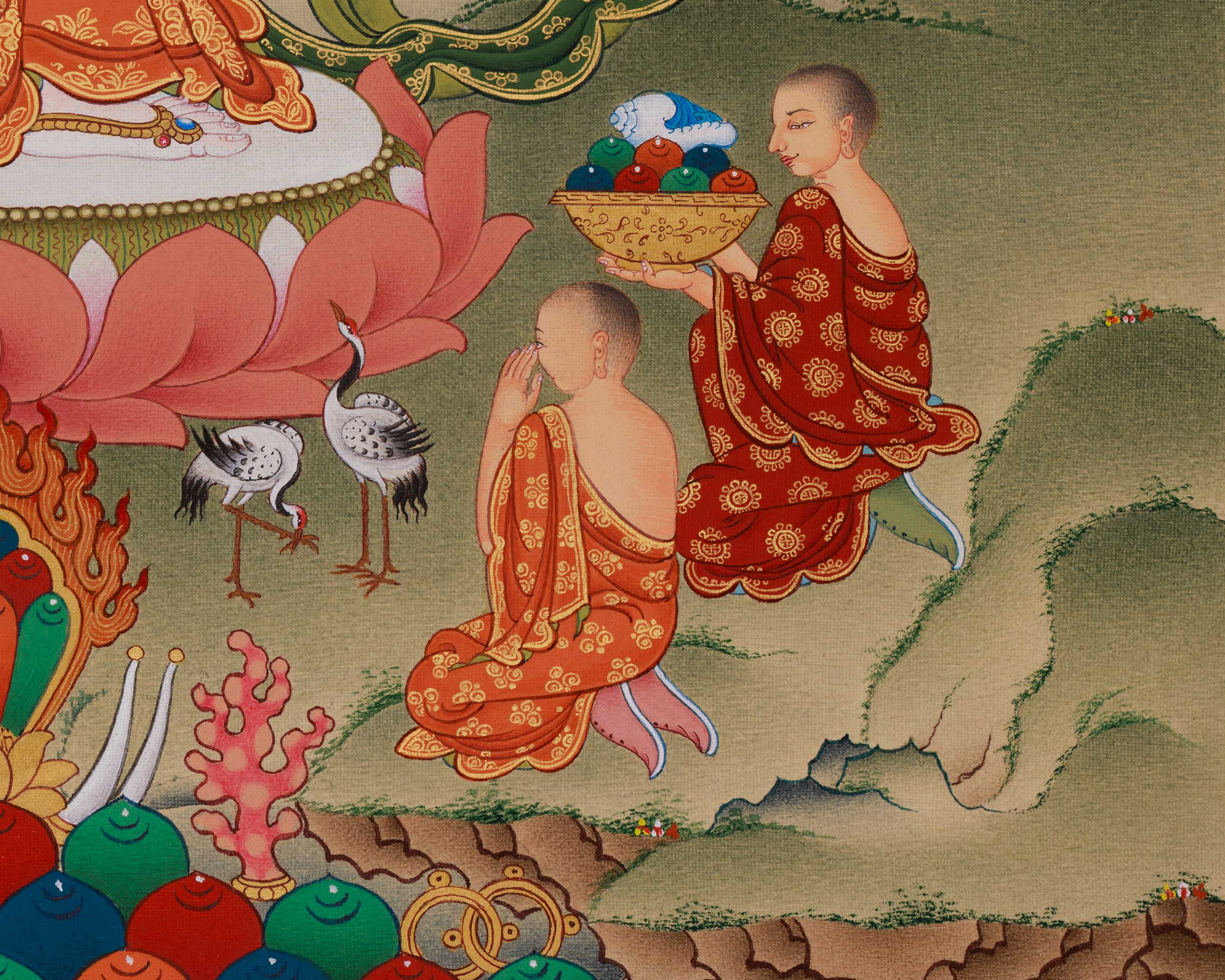 Traditional Thangka of 1000-Armed Chenrezig | Tibetan Compassion Deity