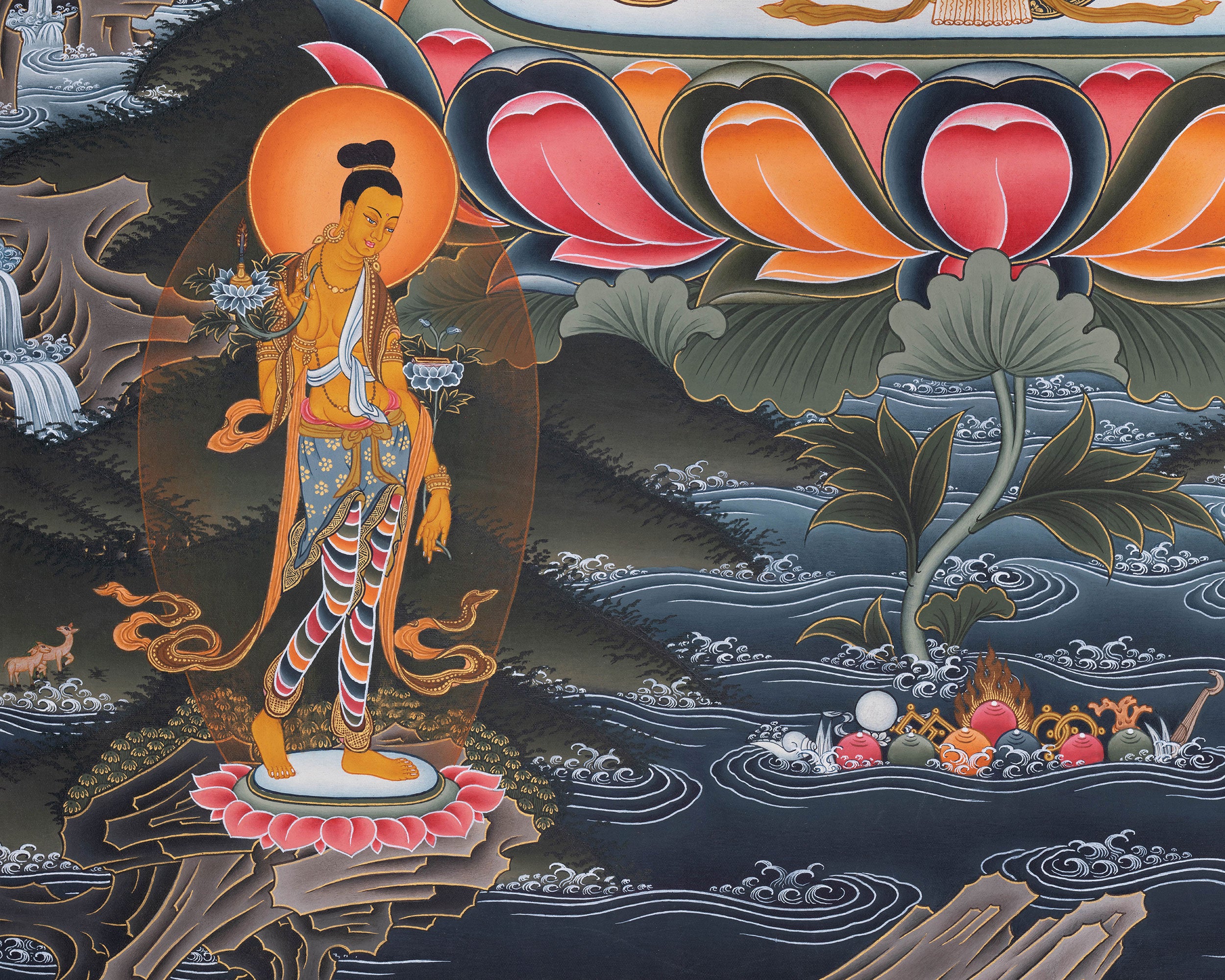 White Tara with Bodhisattva | Sita Tara The Female Buddha Artwork