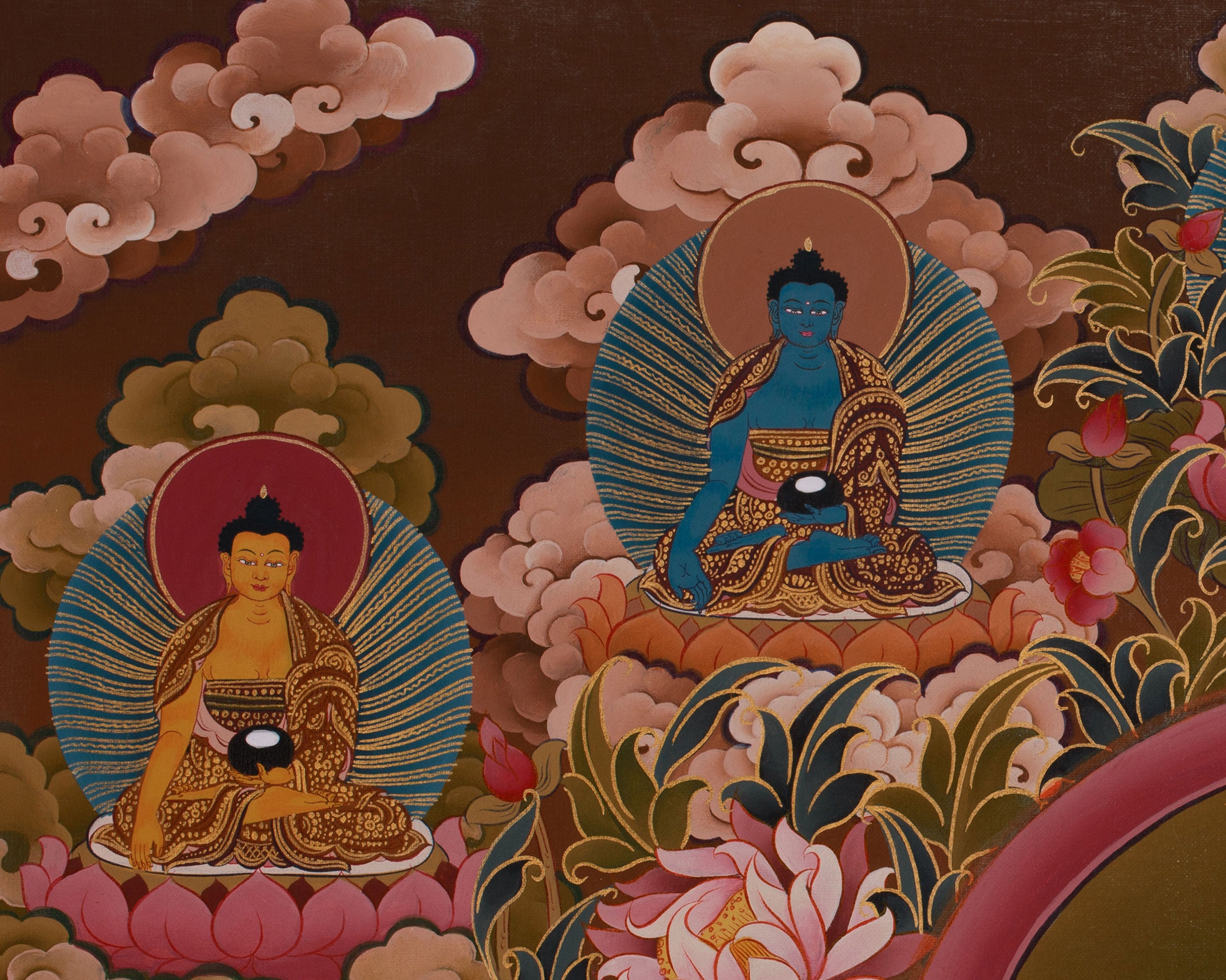Three Great Bodhisattvas of Compassion and Enlightened Wisdom and Power