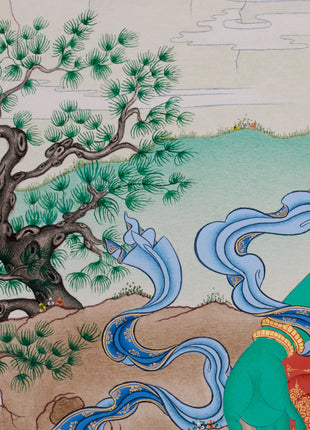 Supreme Mother Green Tara Thangka | Elegant Tibetan Artistry