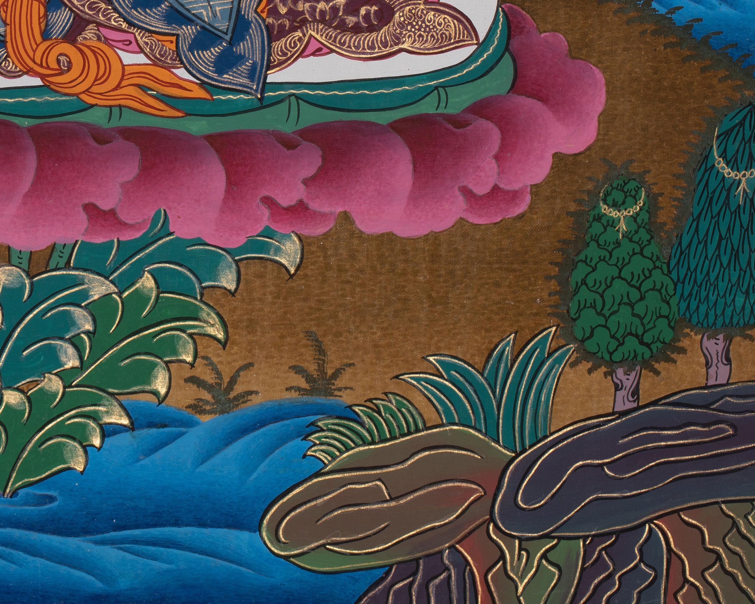 Manjushri Wisdom Thangka | Tibetan Buddha of Knowledge