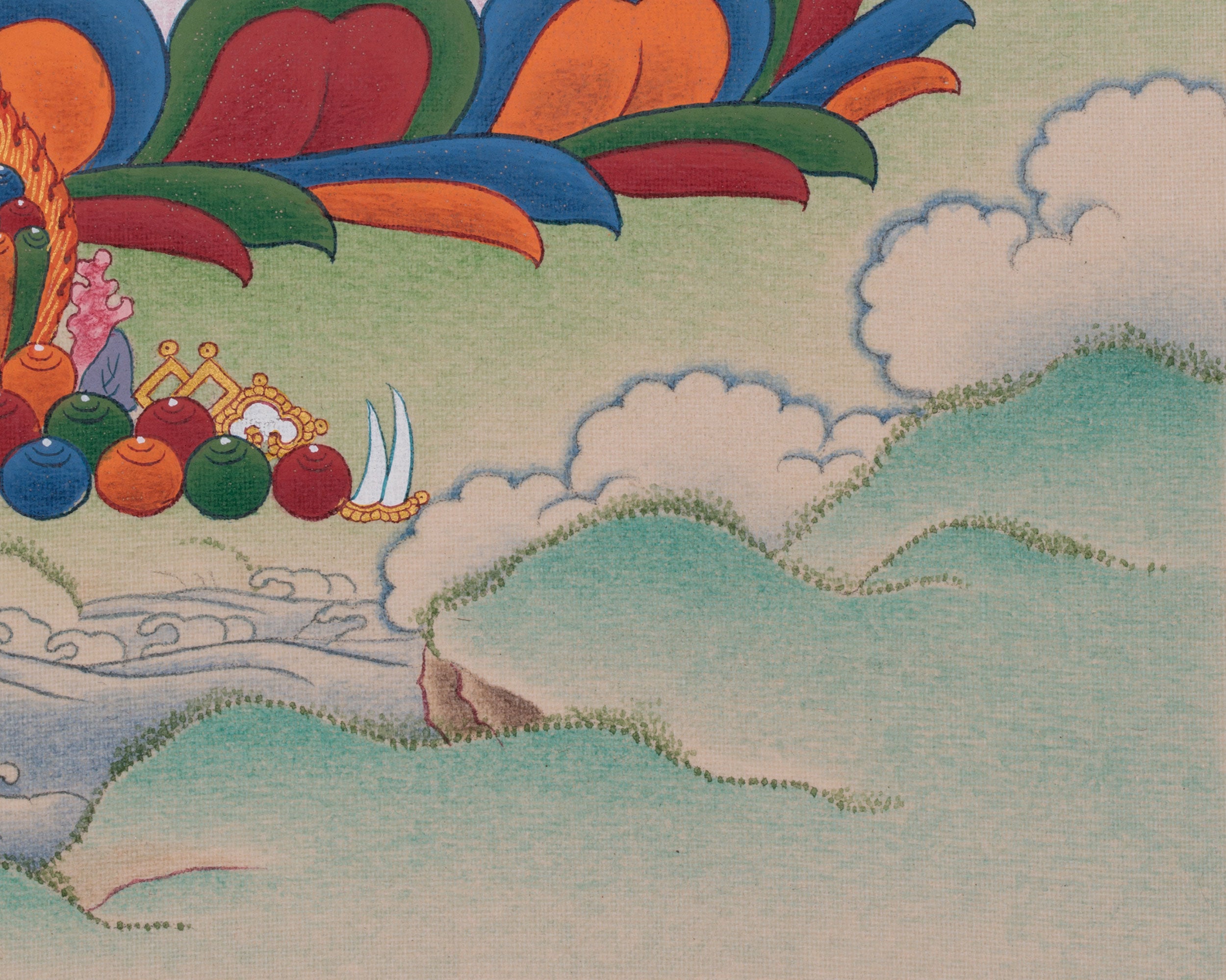 Goddess Namgyalma Thangka | Tibetan Longevity Deity