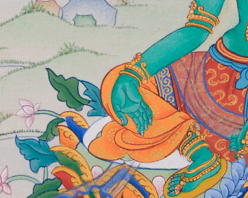 Sacred Art of Jetsun Dolma | Green Tara Thangka for Spiritual Guidance | Mother of All Buddhas