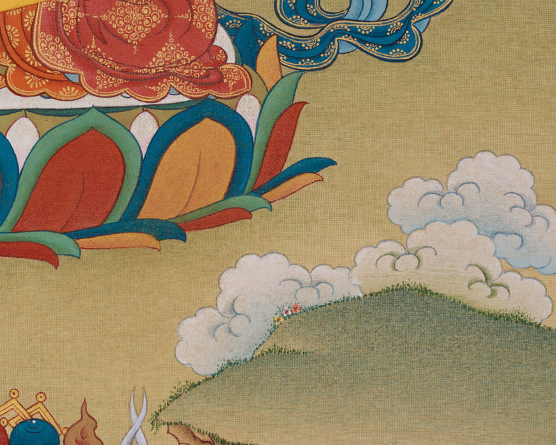 Kṣitigarbha Bodhisattva Thangka | Compassionate Guardian of Souls