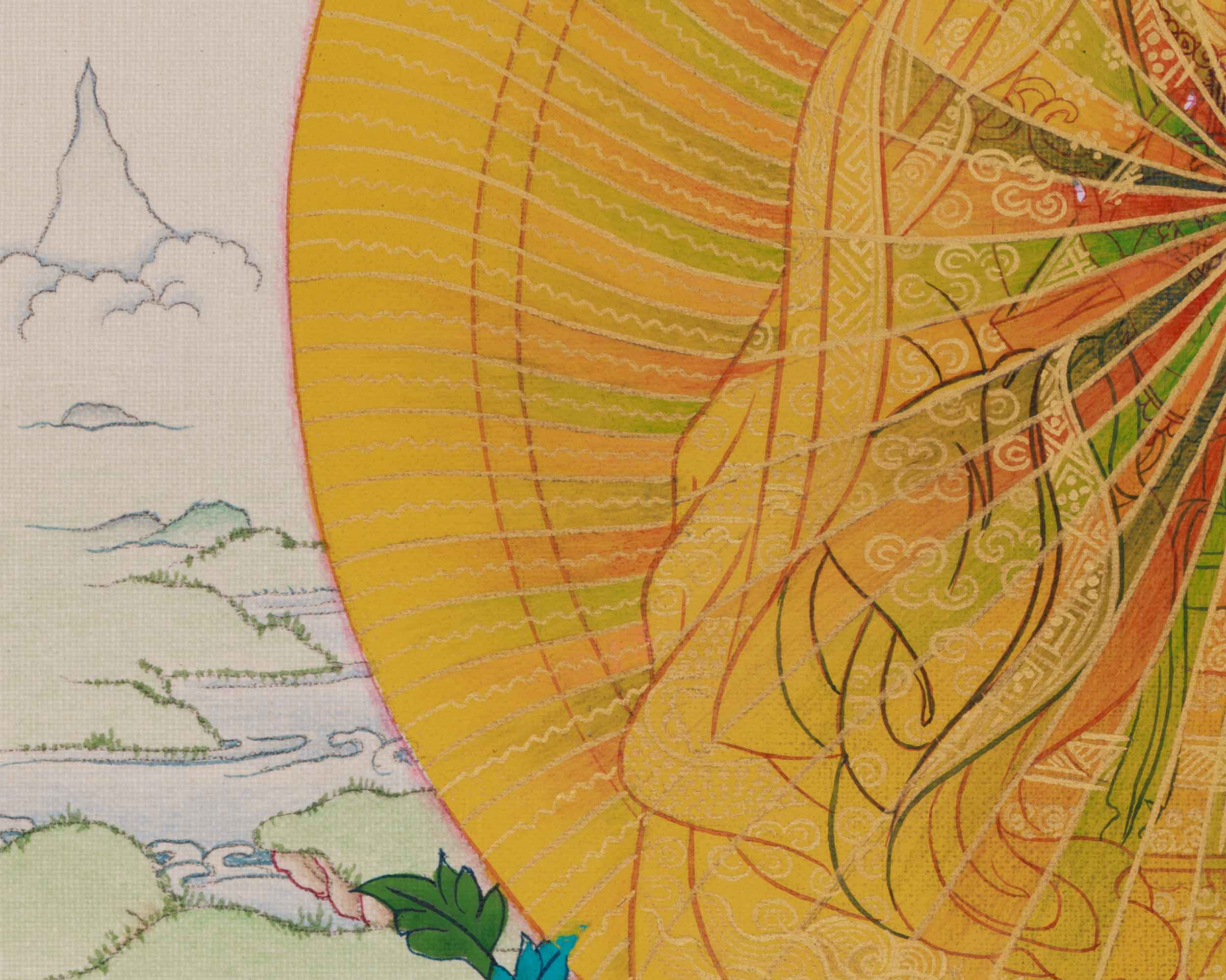 33cm Himalayan Guru Rinpoche Painting | The Lotus Born Master