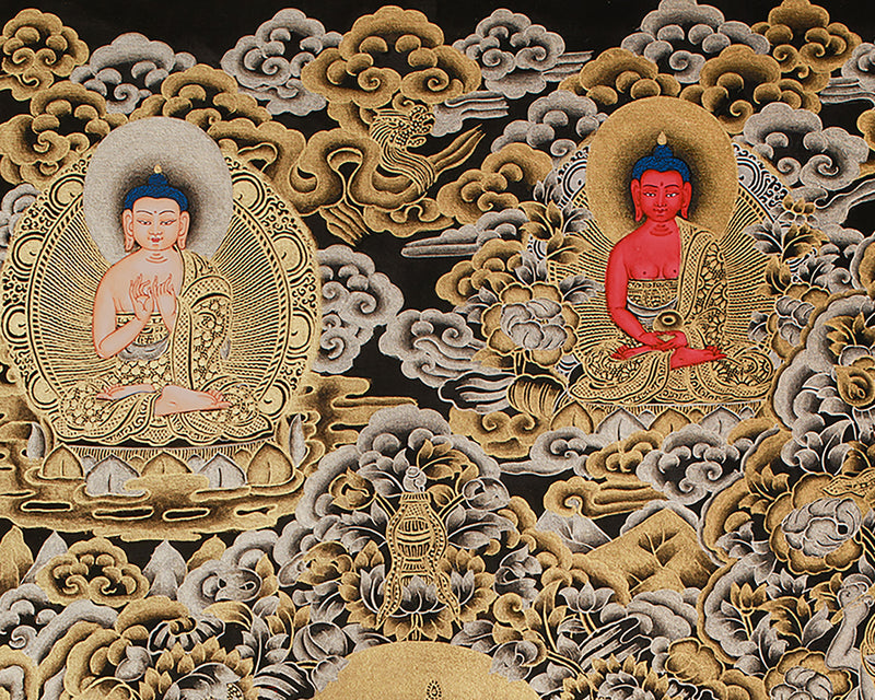 Rig Sum Gonpo | The Triad of Bodhisattvas Avalokiteshvara, Manjushri, and Vajrapani