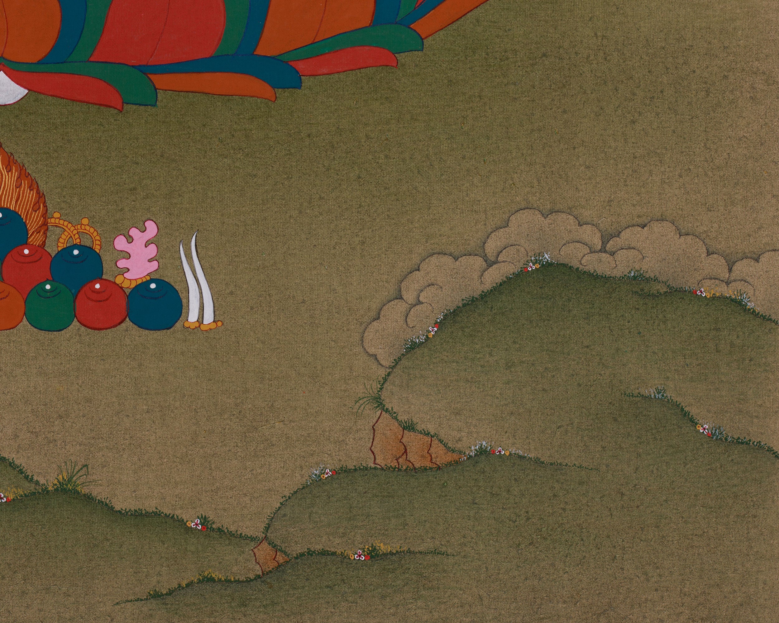 Divine Four-Armed Chenrezig Thangka | A Sacred Thangka of Compassion