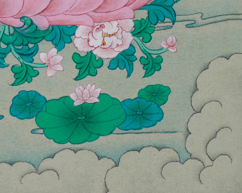 Compassionate Green Tara Thangka – Divine Protection and Healing in Traditional Karma Gadri Style