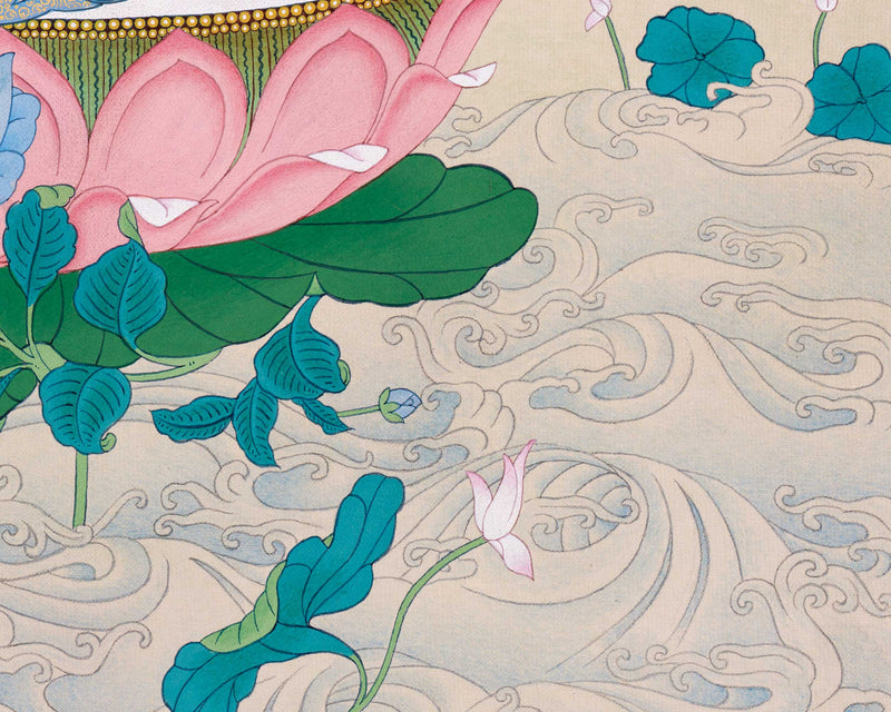 Divine Feminine Mother Tara Thangka | Sacred Tibetan Green Tara Artwork