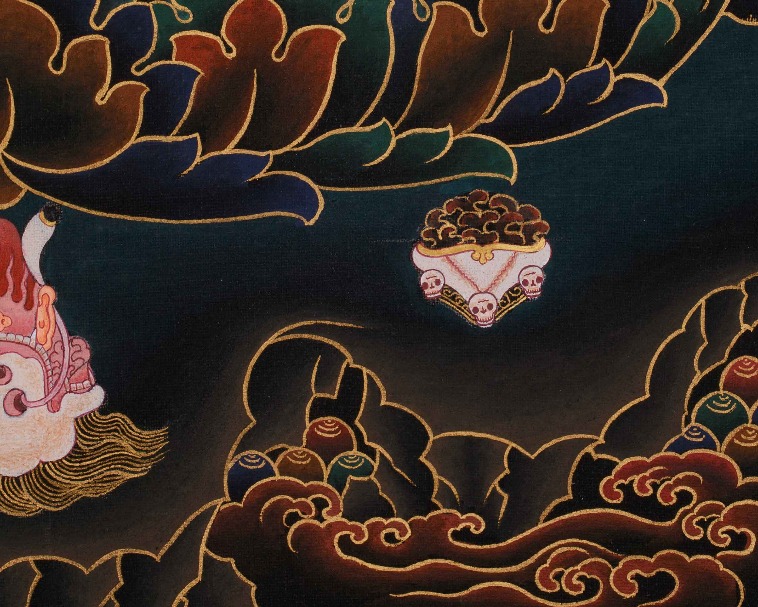 Wrathful Mahakala Bernagchen Thangka | Protector Buddhist Deity