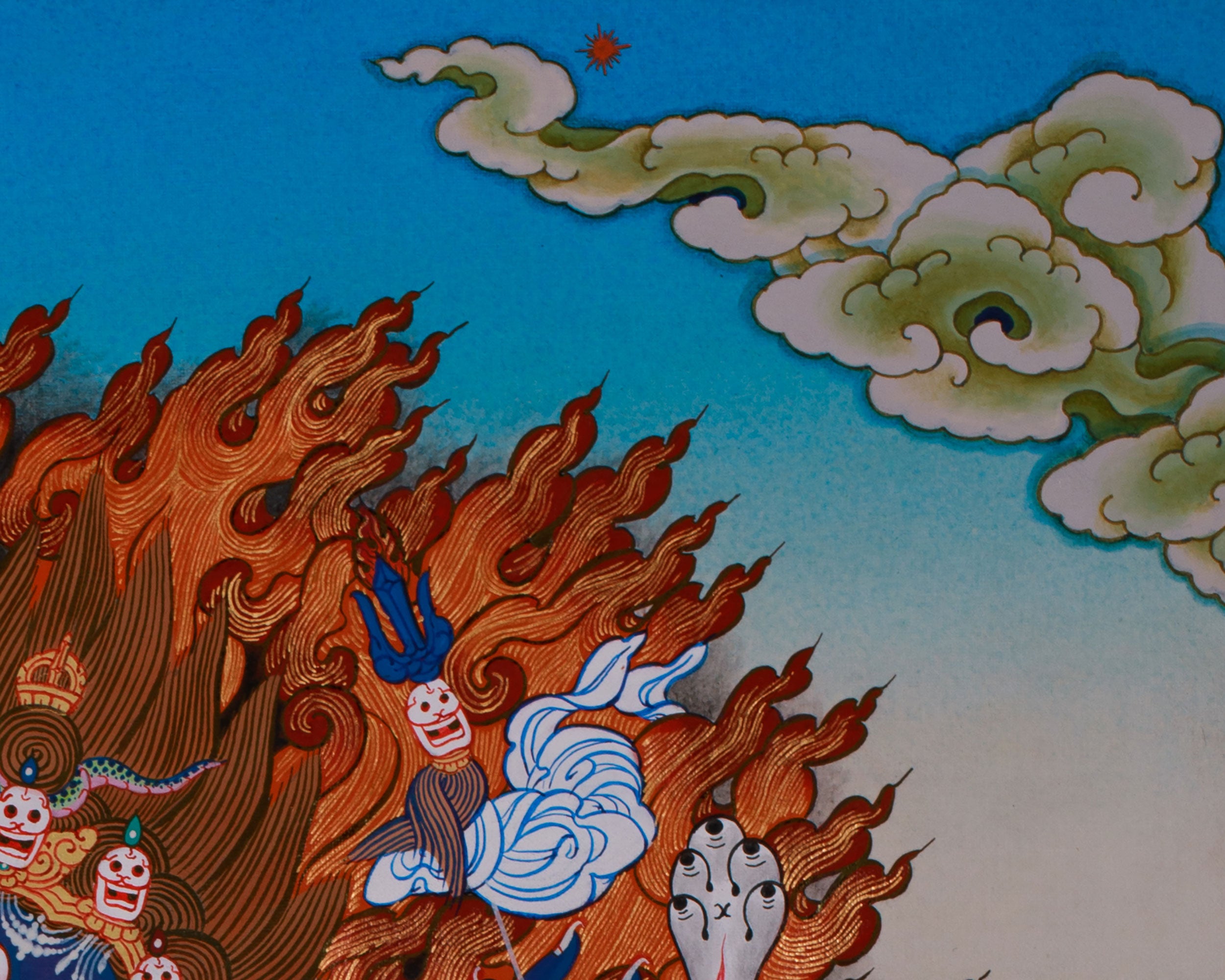 Six Arm Mahakala Thangka | Wrathful Manifestation of The Buddha