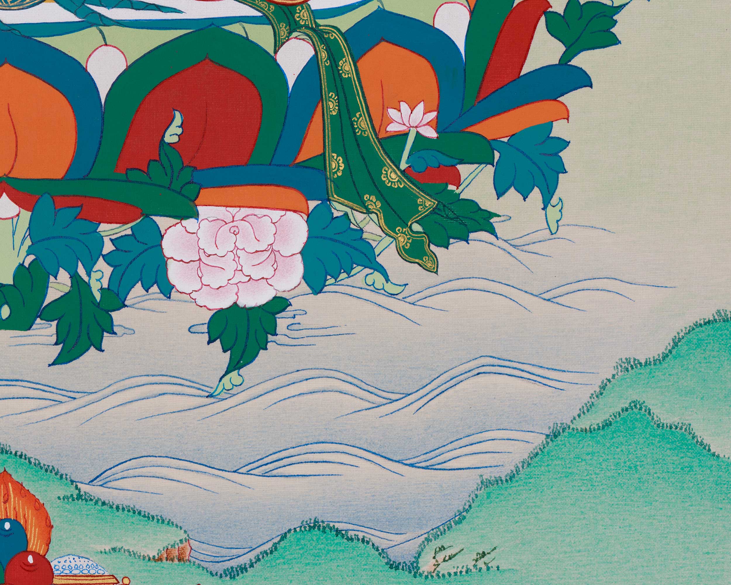 Thangka of Manjushri Wisdom Buddha | Enlightened Deity of Insight and Knowledge