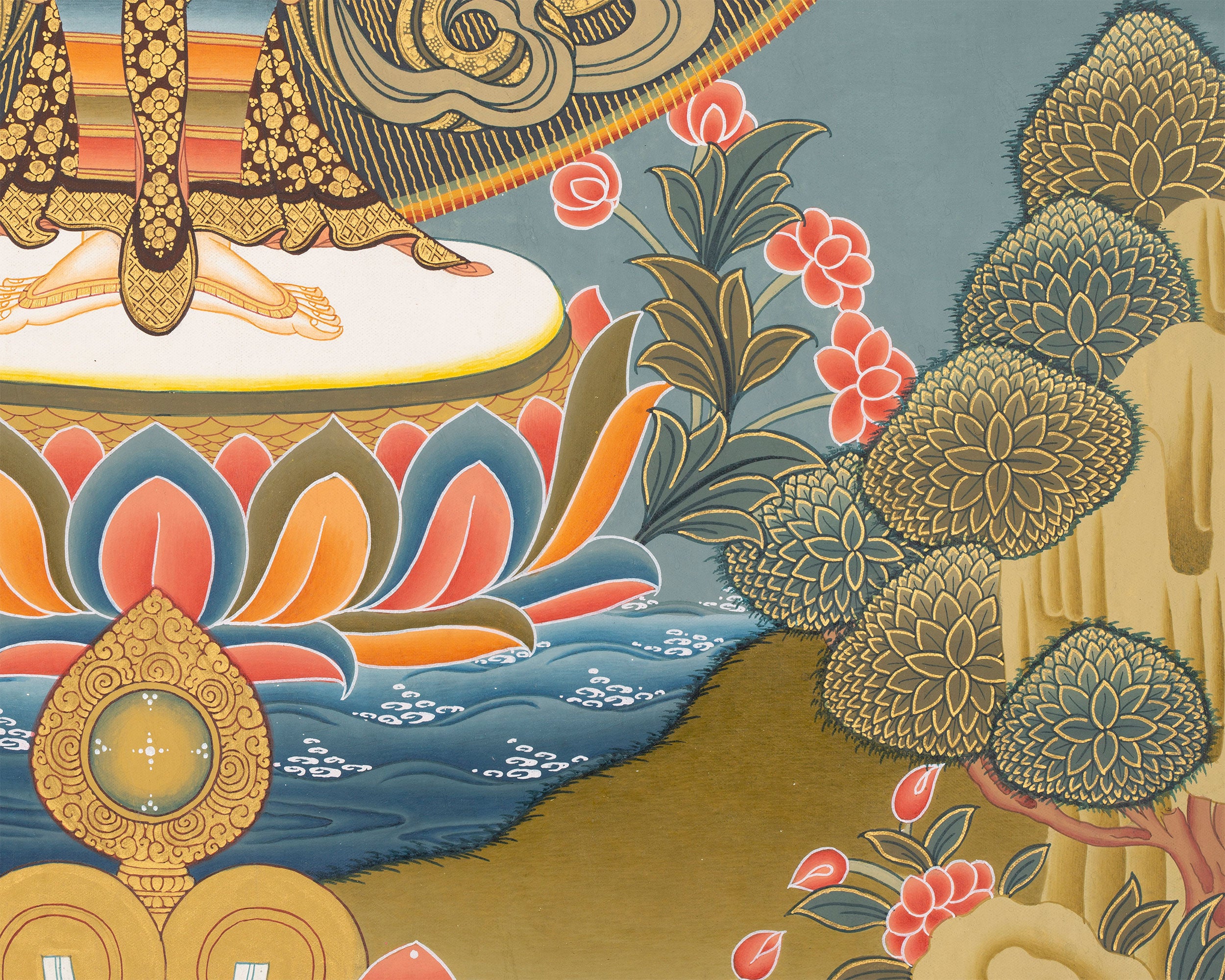 Hand-Painted 1000-Armed Lokeshvara Thangka | Bodhisattva of Infinite Compassion