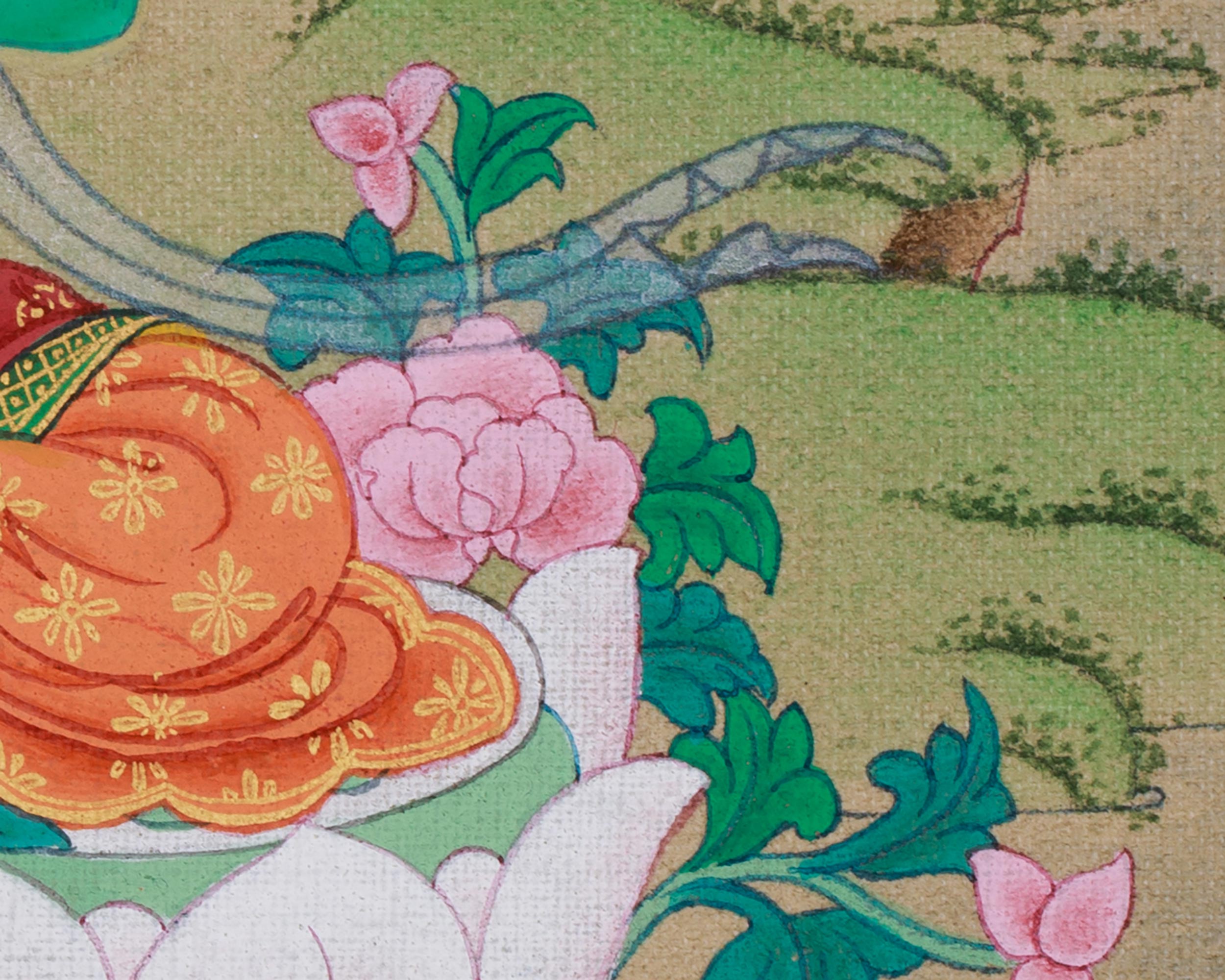 Divine Goddess Green Tara Thangka | Swift Protector and Compassionate Deity