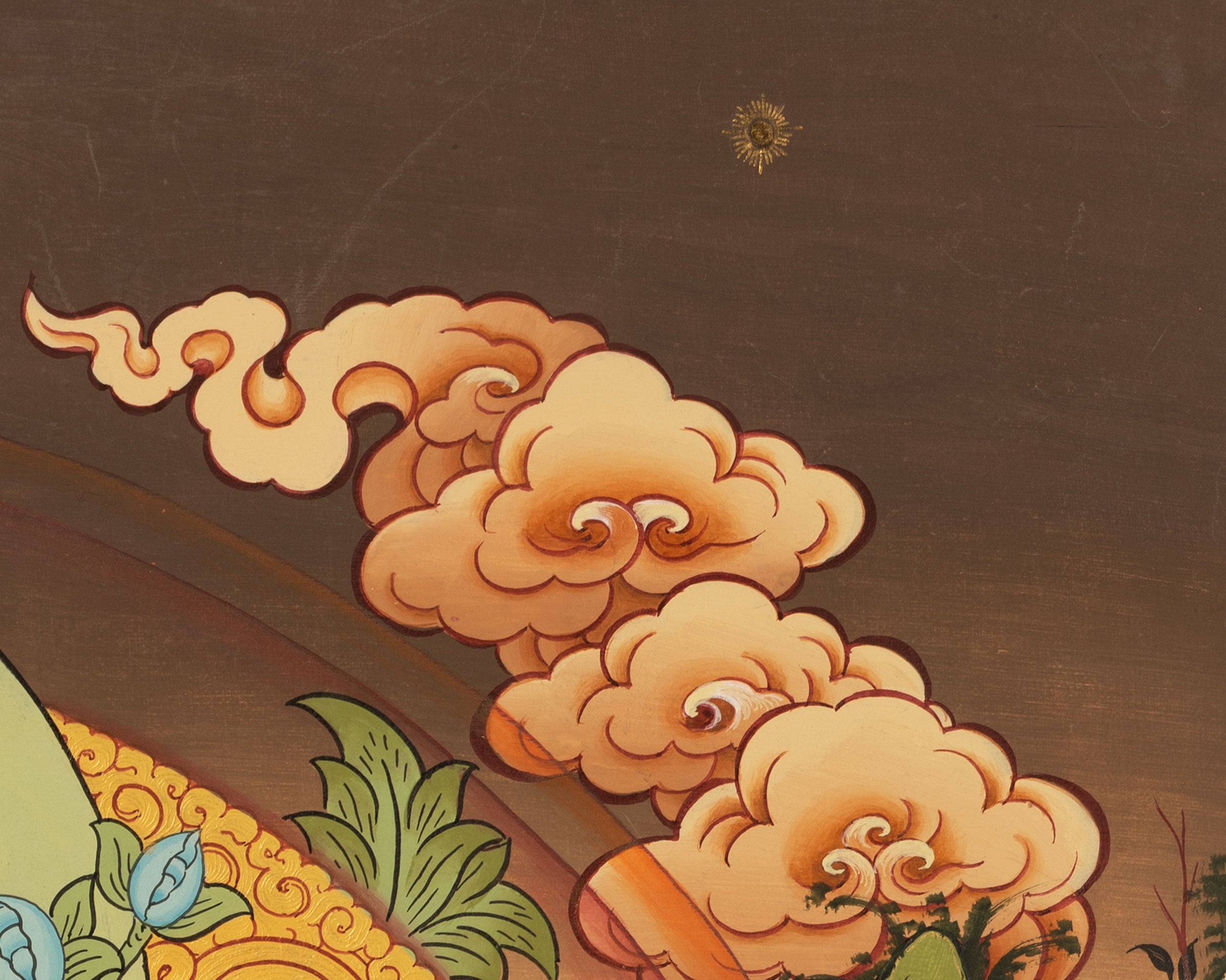Hand-Painted White Tara Thangka | Buddhist Female Bodhisattva Art