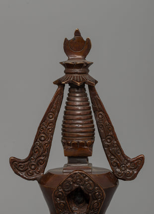 Traditionally Handcarved Stupa for Decor | A Sacred Buddhist Symbol of Enlightenment