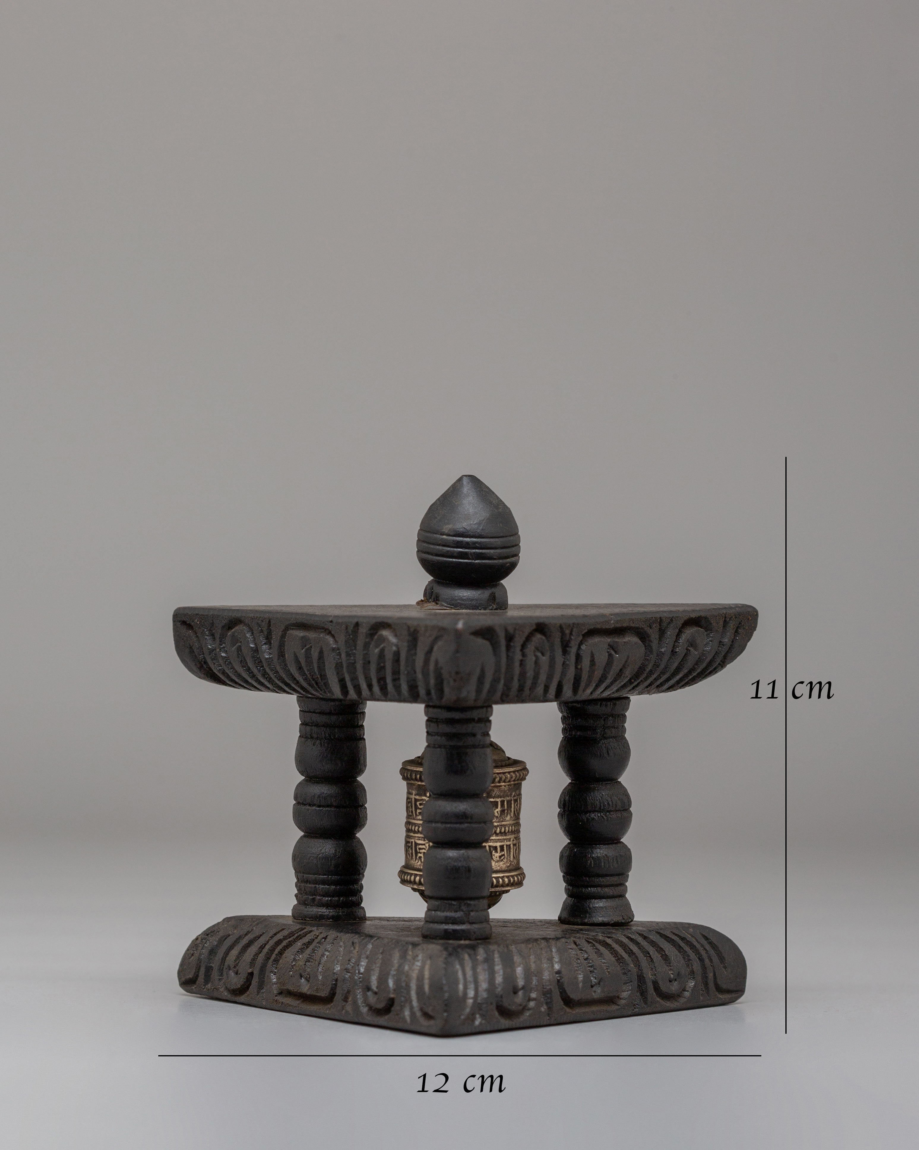 Handcrafted Prayer Wheel For Ritual | Tibetan Buddhist Mantra Spinning Wheel