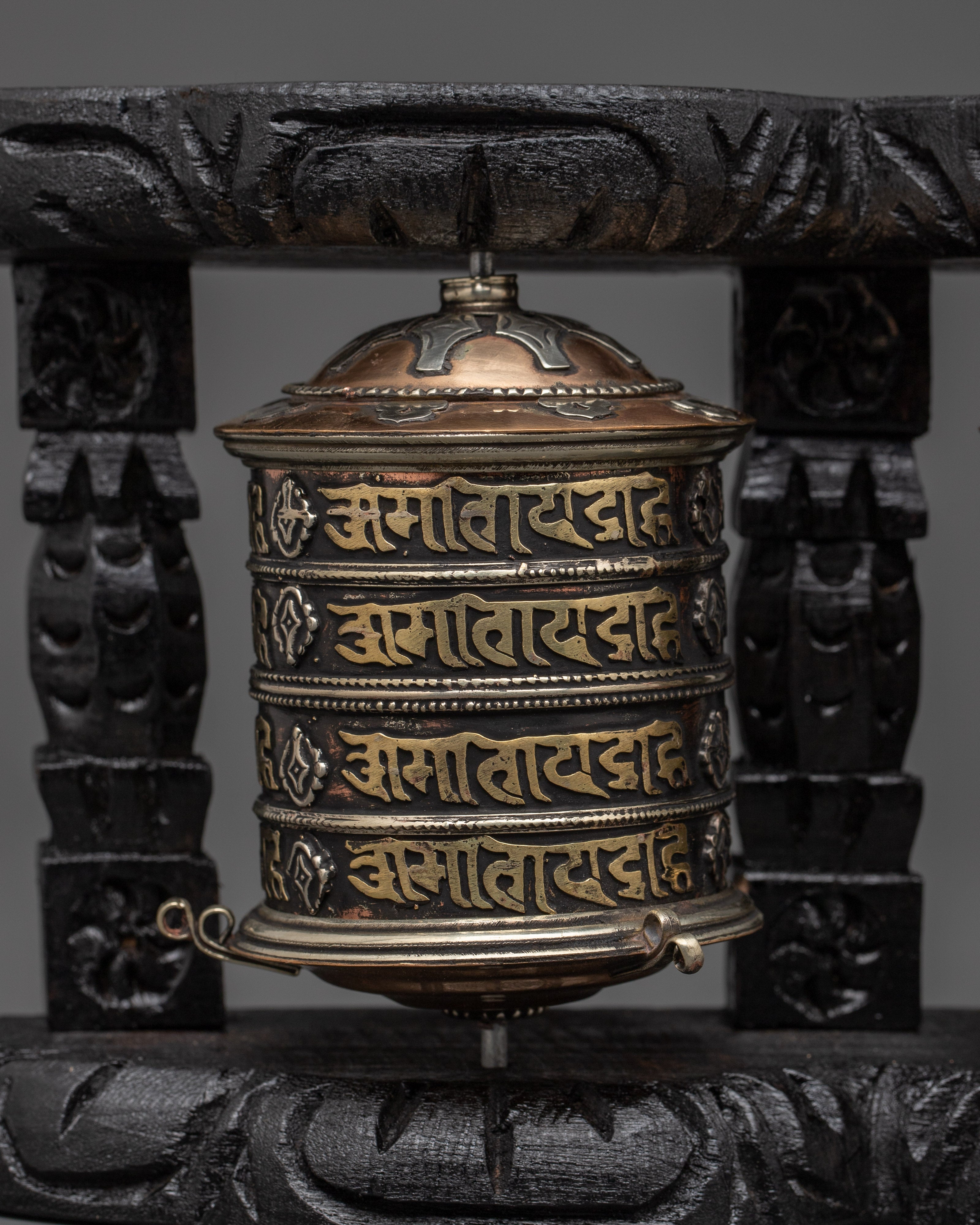 Sacred Mantra Prayer Wheel Wall Decor | Meditation & Blessings