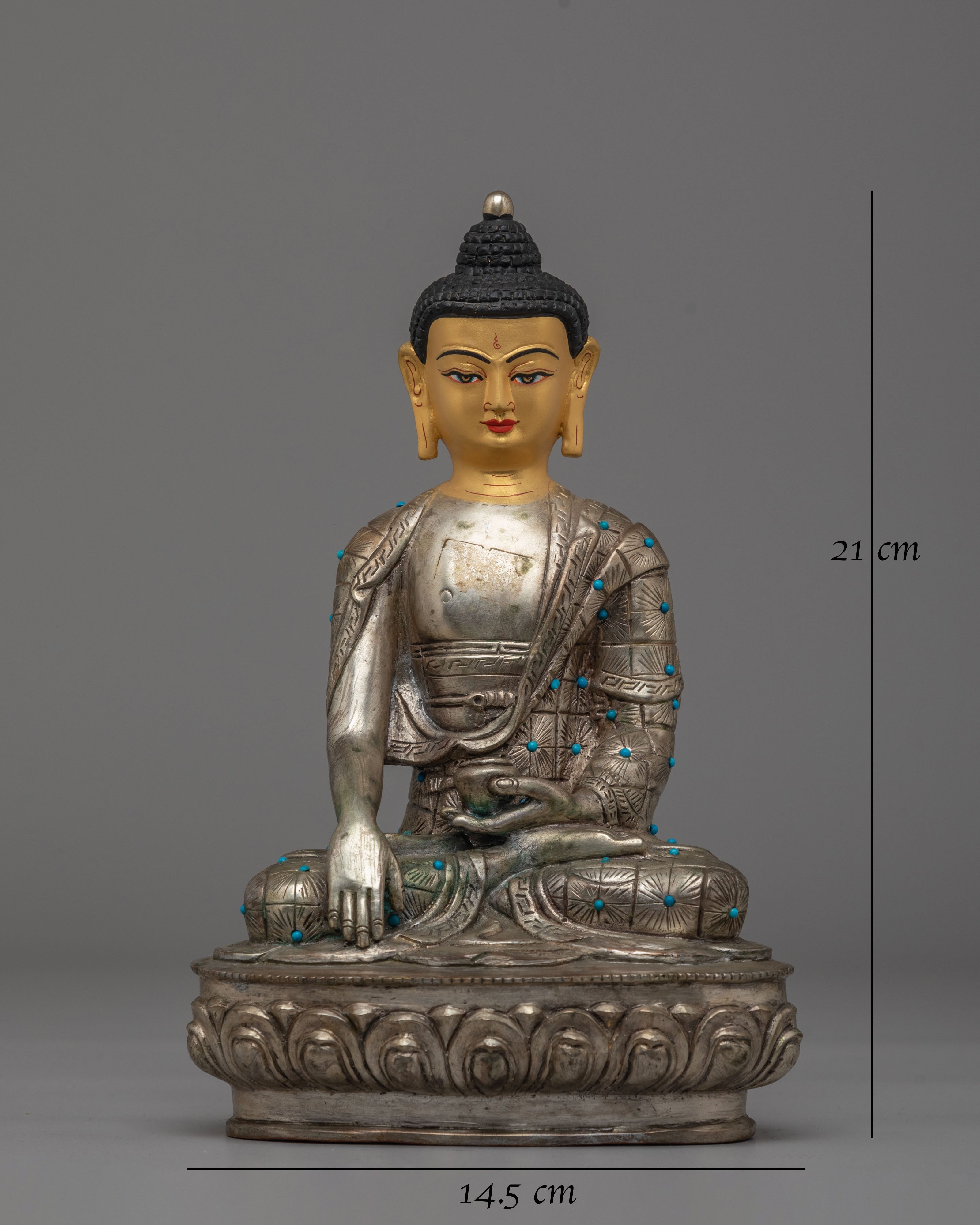 Tibetan Sacred Shakyamuni Buddha Statue | Traditional Buddhist Artwork