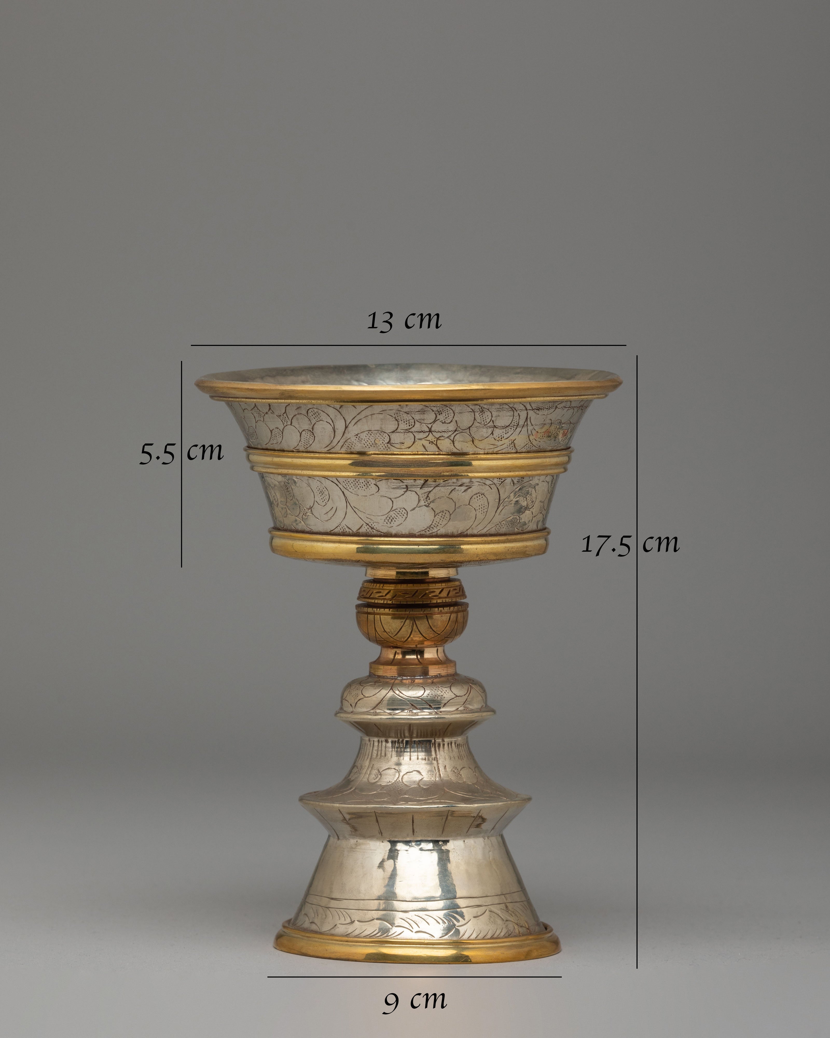 Sacred Tibetan Butter Lamp | Ritual Light Offering Vessel